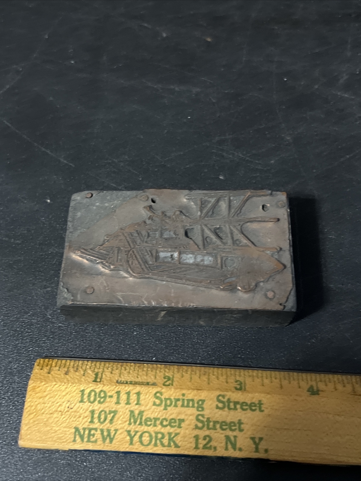 1880s Farm Implements Print Block