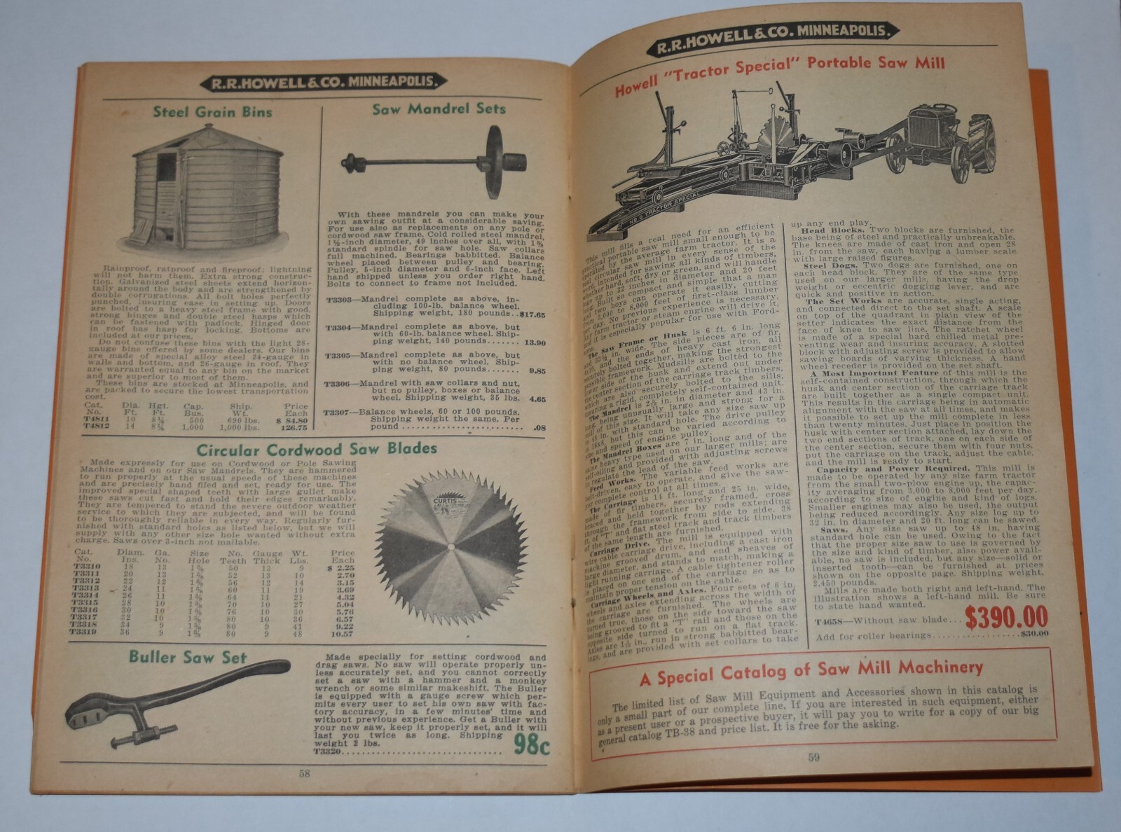 Vintage 1938 HOWELL & CO Minneapolis MN Farm Thresher Threshing Machine Catalog