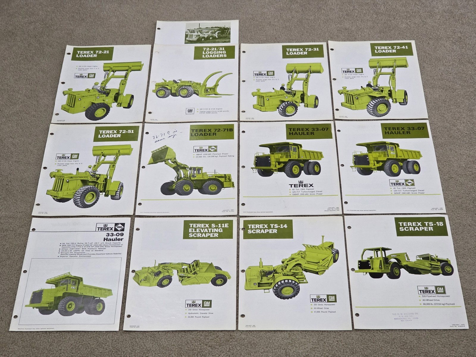 Terex Equipment Brochure Lot