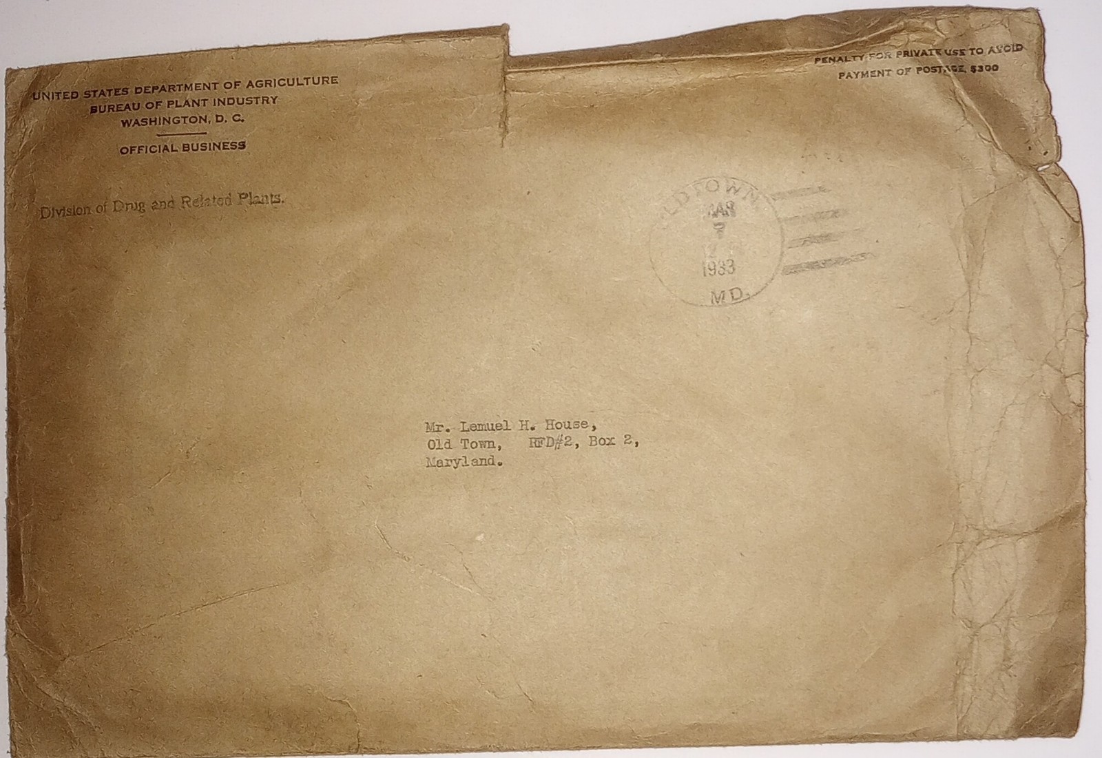 1933 Department Of Agriculture Farmers Bulletin #1184 Ginseng Culture Original