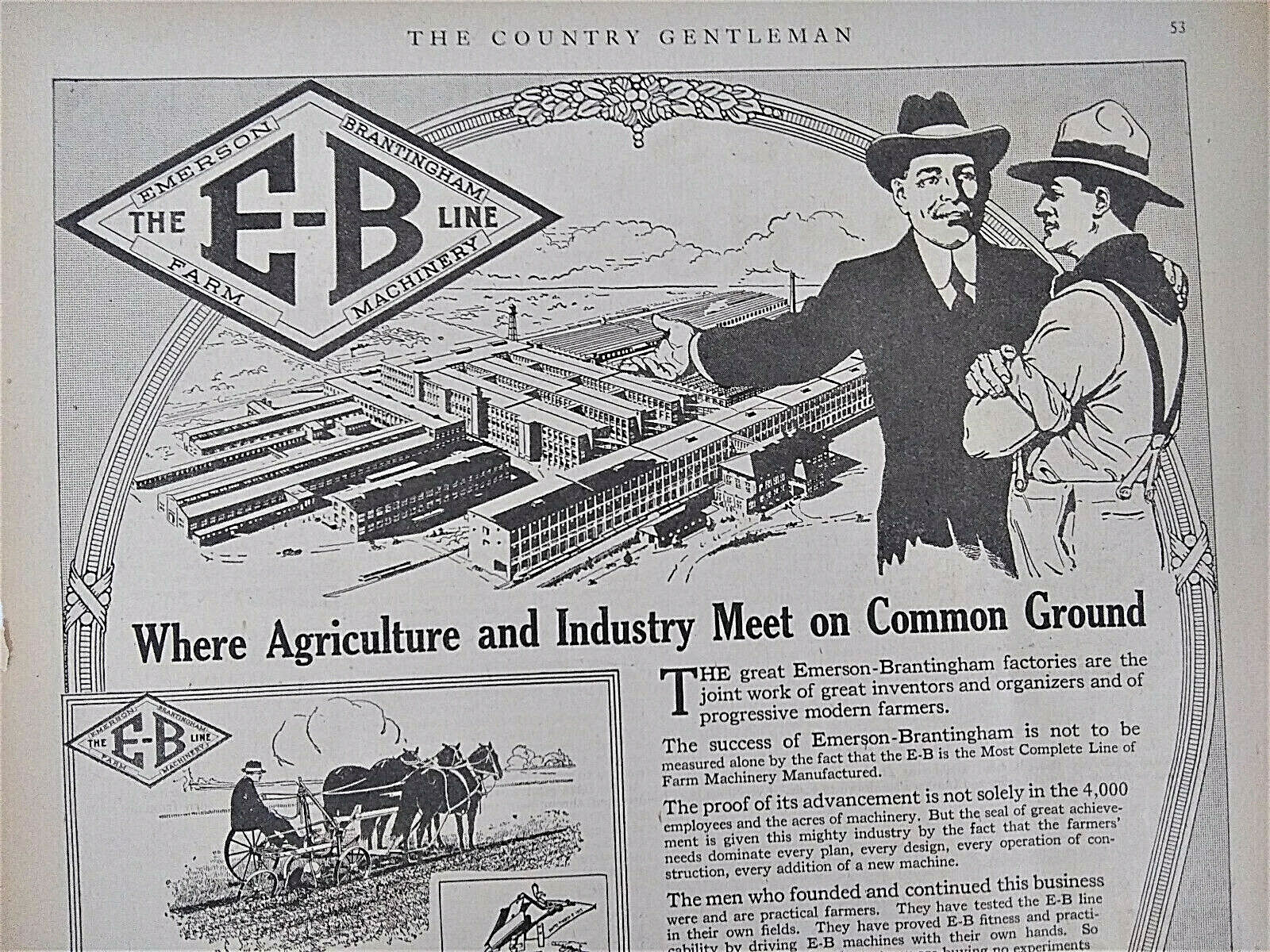 1921 Emerson-Brantingham Farm Machinery Ad, Agriculture & Industry Meet