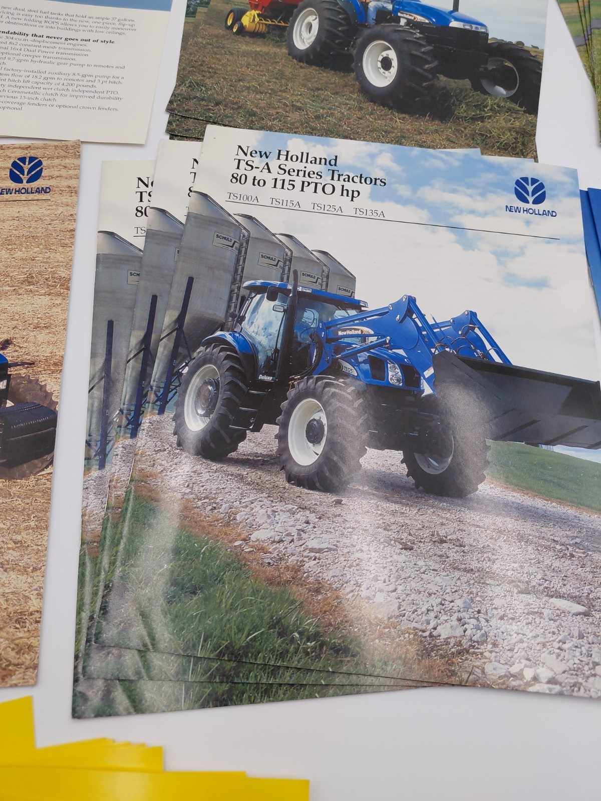 Lot Of 50 + Vtg Early 2000s New Holland Tractor/Skidloader & Implement Brochures