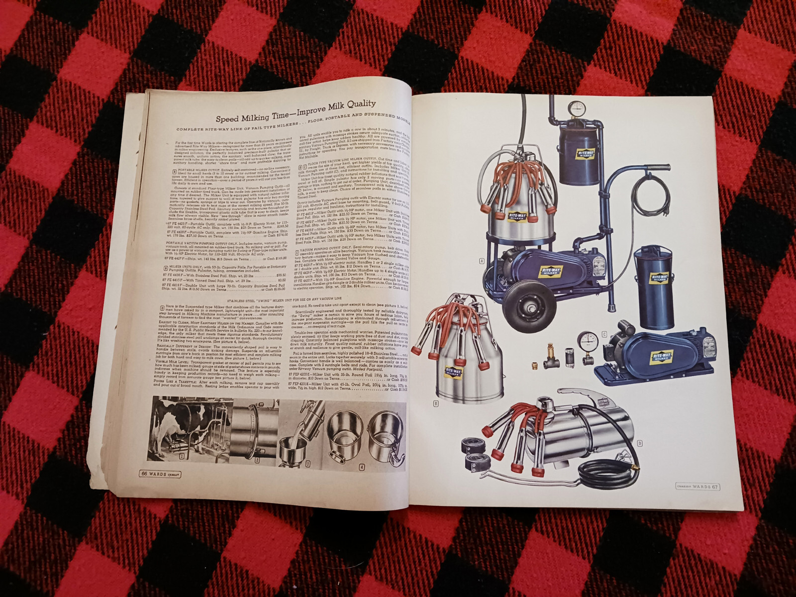 1953 Montgomery Ward Farm Catalog Wards Hoe Plow Trac Garden Tractor
