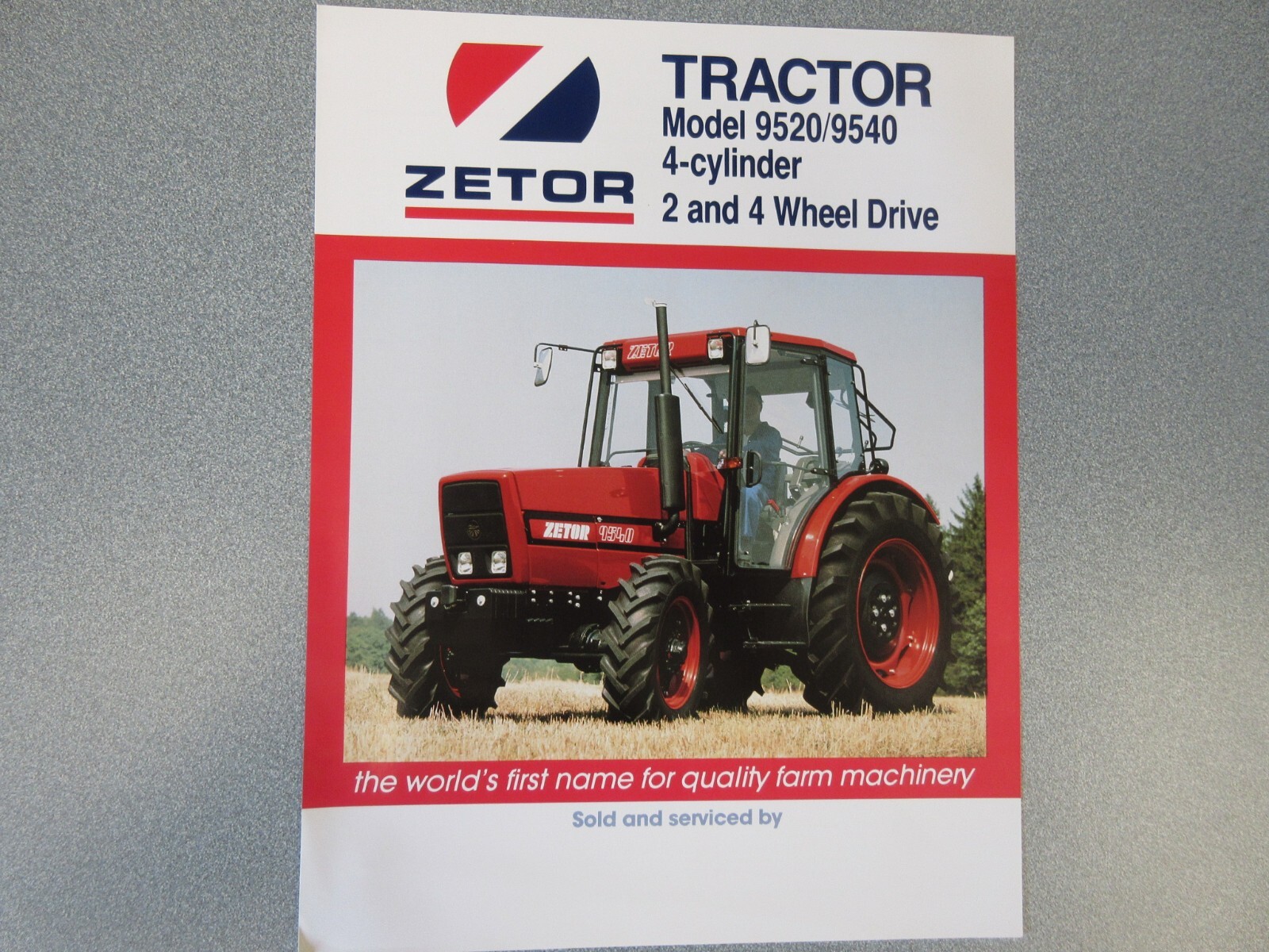 Zetor 9520 & 9540 Tractor Brochure 2 Page