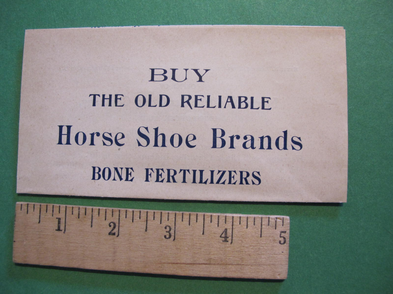 1896 ADVERTISING BROCHURE: OLD RELIABLE HORSE SHOE BRANDS FERTILIZER CHICAGO