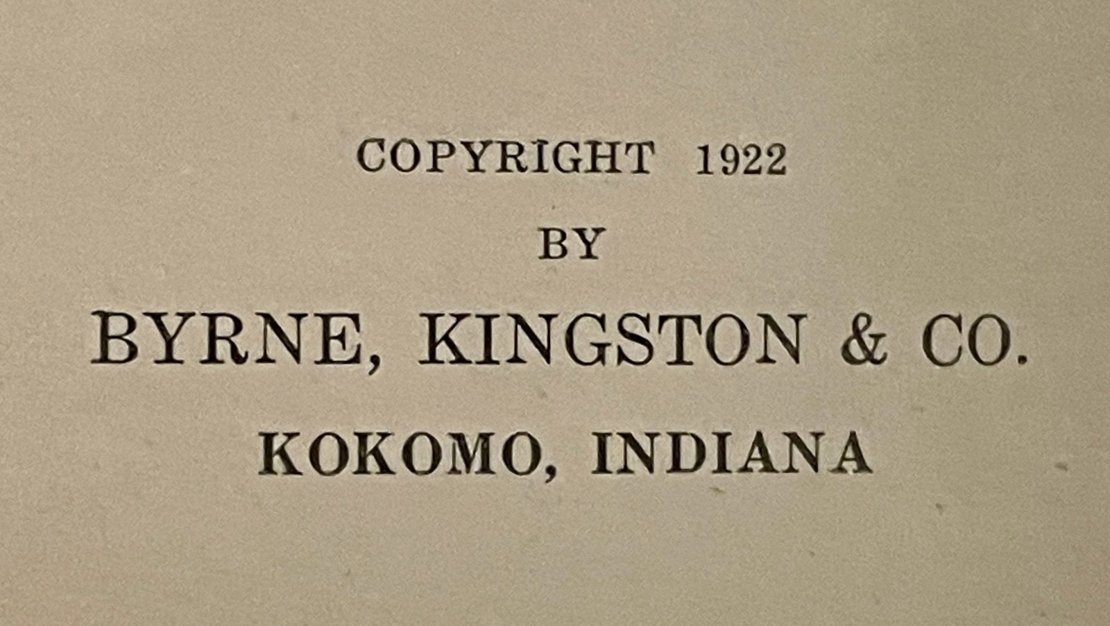 Vintage THE FARMERS HAND BOOK (1922) Byrne, Kingston & Co, Kokomo, Indiana