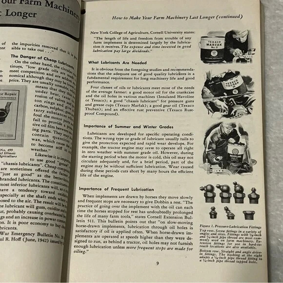 Harvest Gold Texaco Farm Manual 1943 Vintage Booklet