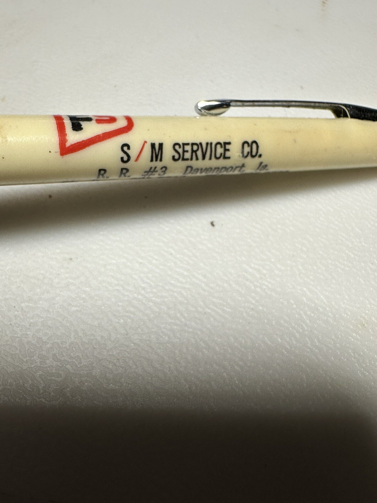 Vintage Davenport Iowa SM Service Company FS Seeds Farming Ag Advertising IA Pen