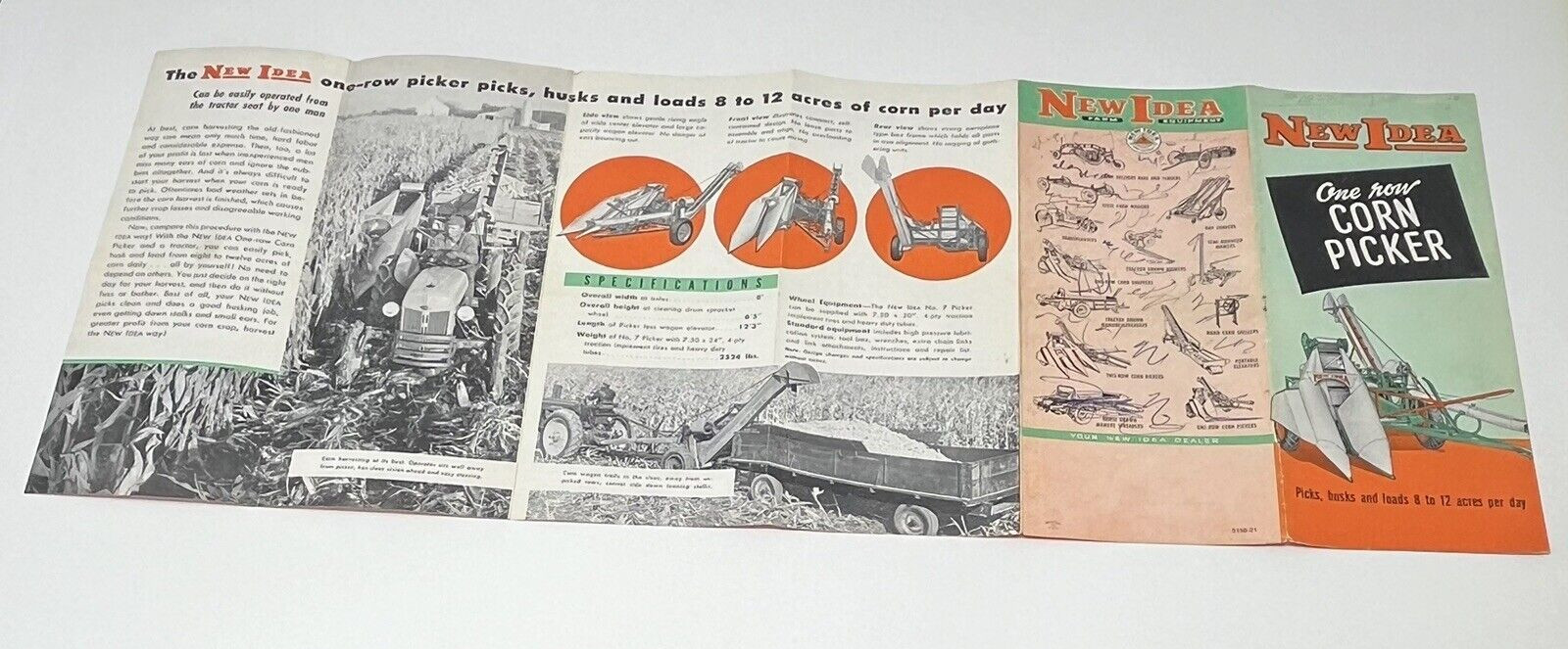 1930&rsquo;s New Idea One Row Corn Picker Brochure Booklet Pamphlet