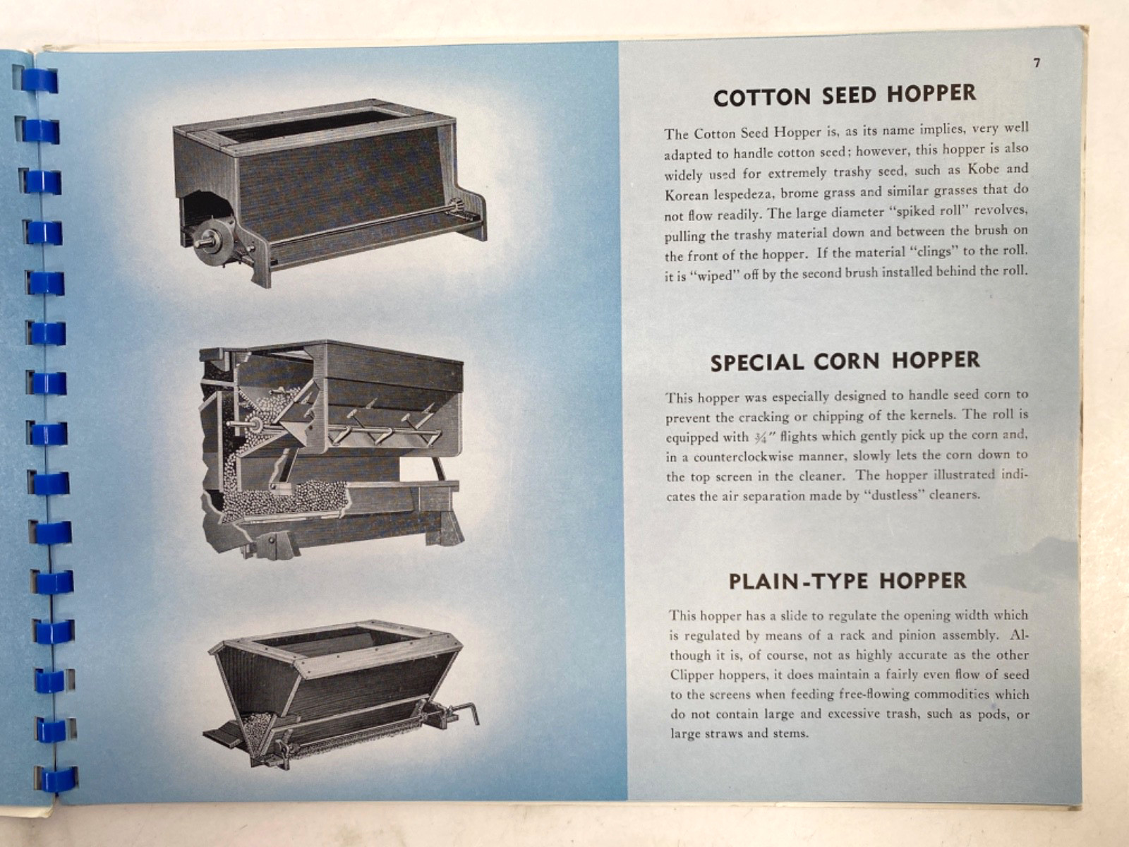 1951 CLIPPER GRAIN SEED & BEAN CLEANERS agriculture equipment catalog FERRELL CO