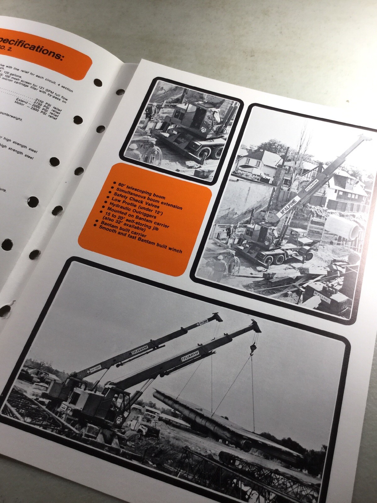 Lot Of 2 Bantam 450 Telekrane Sales Brochure, Literature