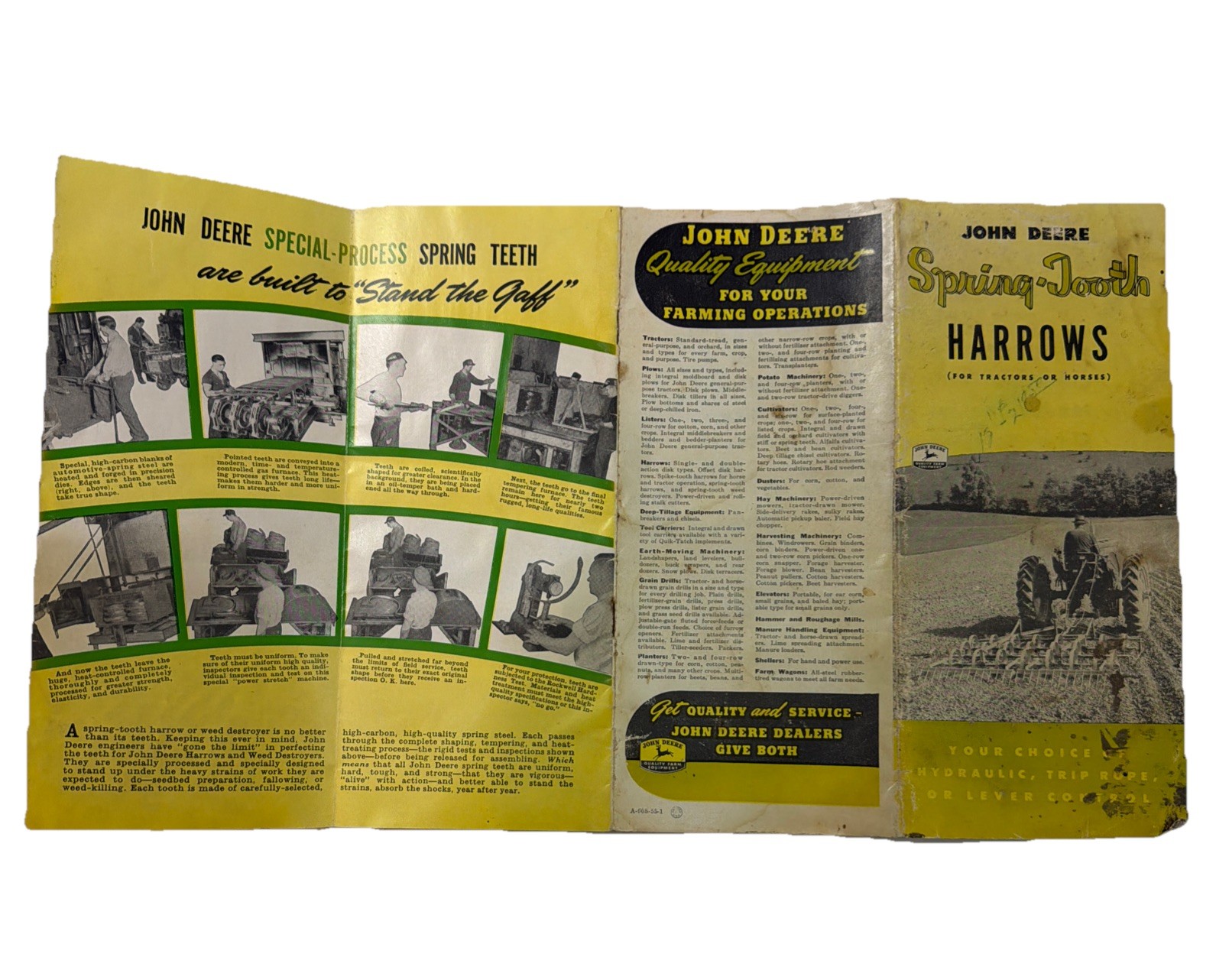 Vintage John Deere Brochure Spring Tooth Harrows