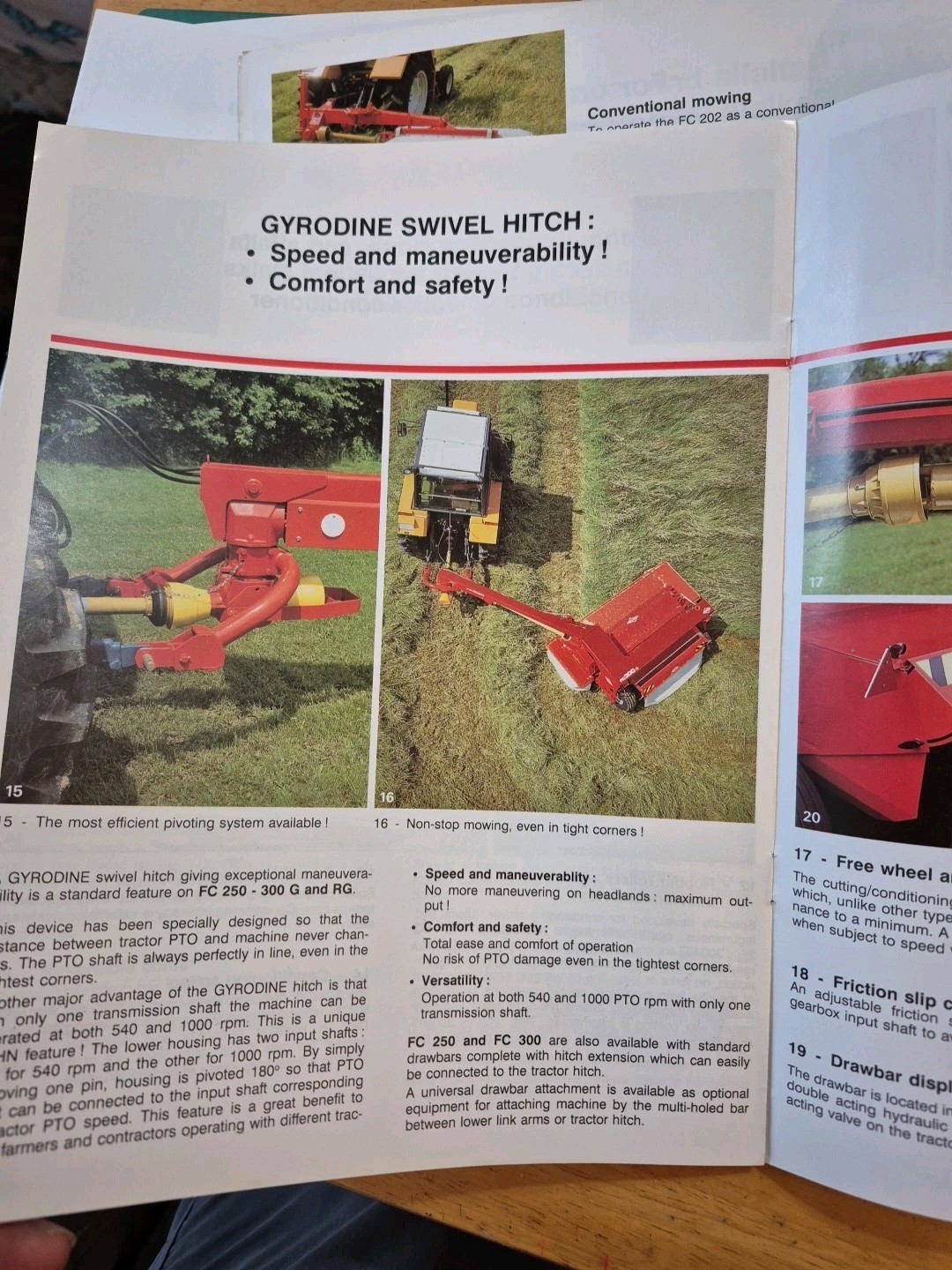 4 1990&rsquo;s? KUHN Farm Brochure Lot Gyrotedder & Mower Conditioners