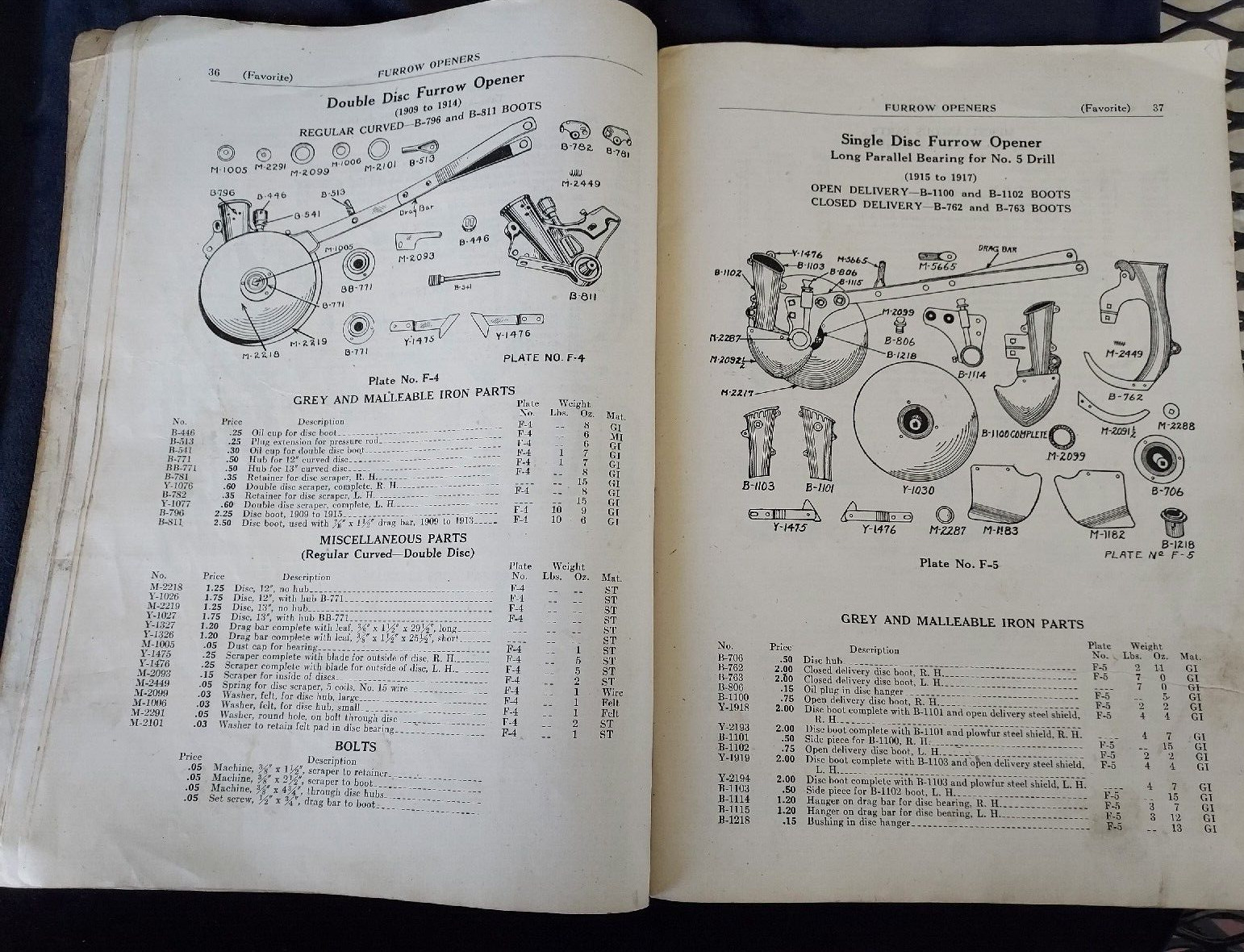 1921 Repair List Farmers Favorite Drill American Seeding Machine Springfield OH