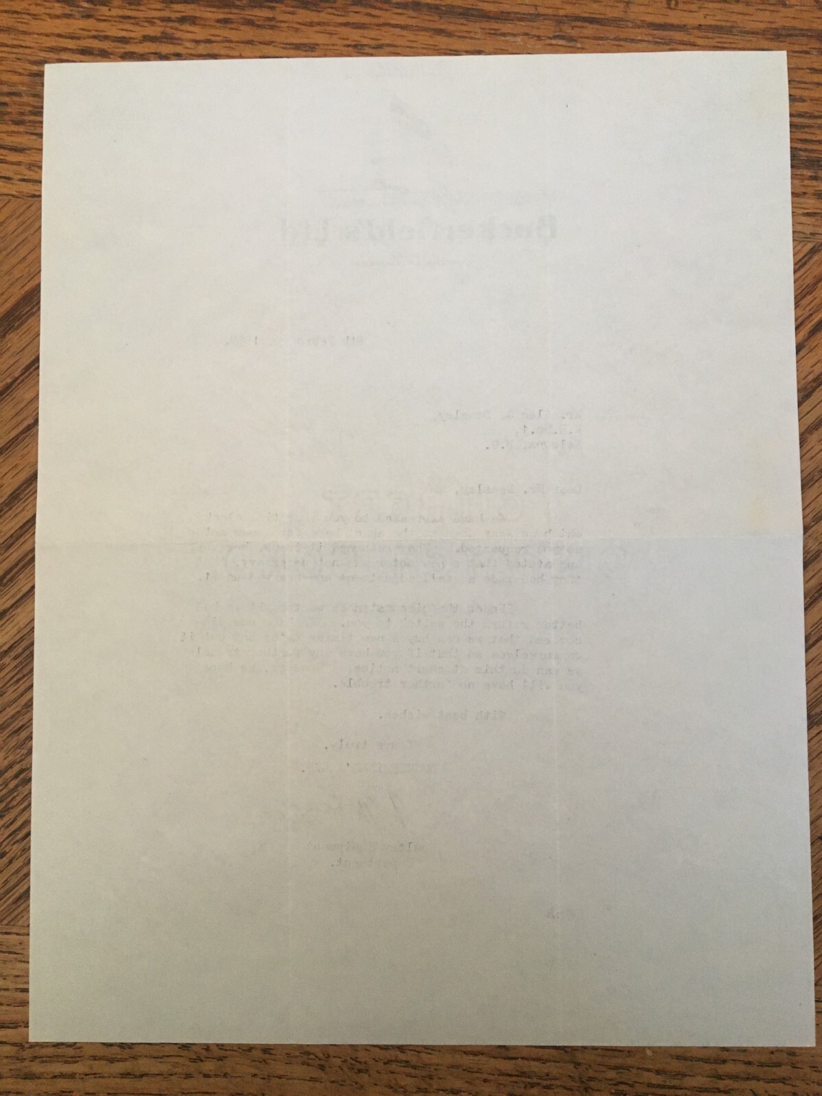 Buckerfields Ltd Farm Tool Machinery Letter Receipt 1950 Kelowna BC Cattle Ranch
