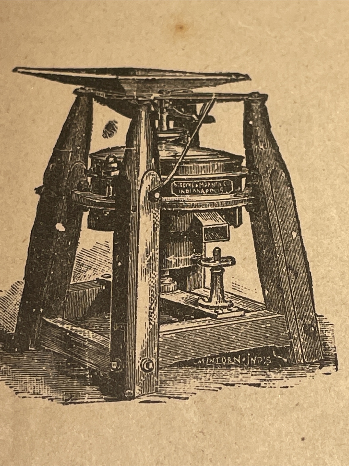 1891 Baldwin – French Burr Mill (Indianapolis) – Farm Advertising New Orleans