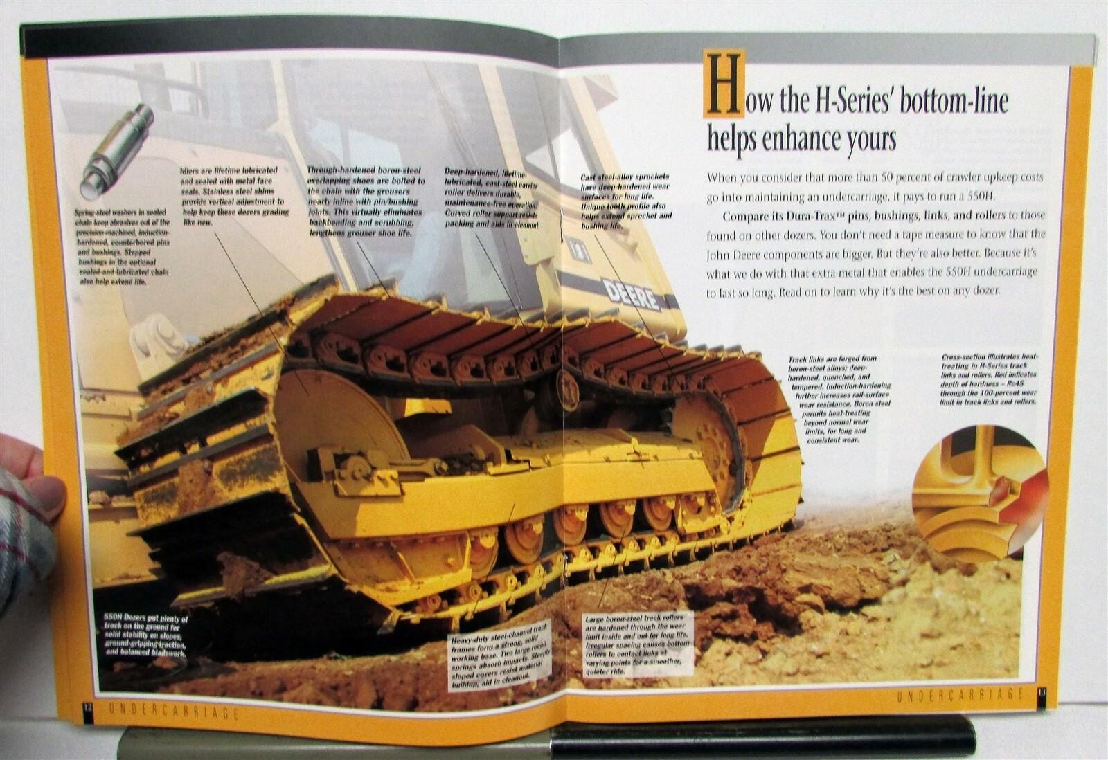 1995 John Deere 550H Crawler Dozer Specifications Construction Sales Brochure