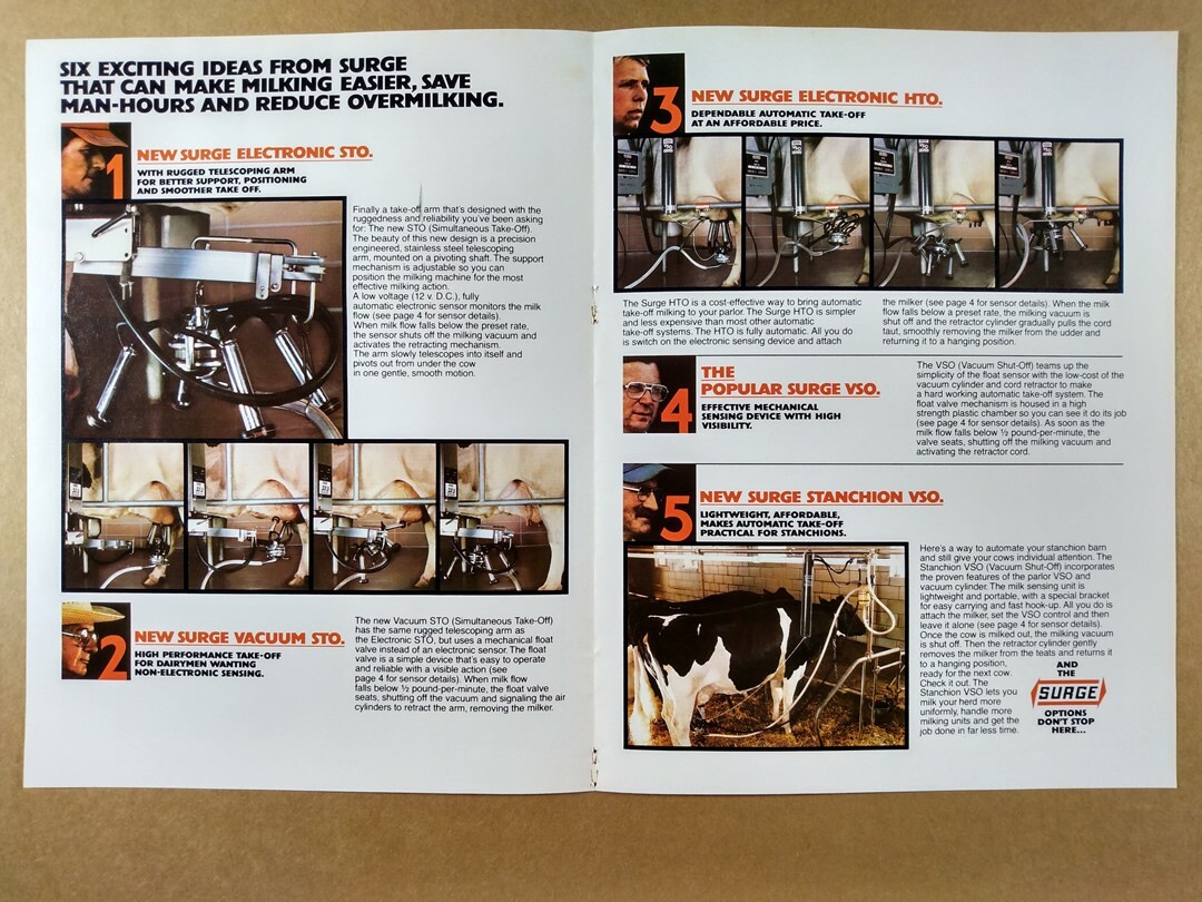 1980 Surge Automatic Take Off Milking Machines Milkers vintage print Ad
