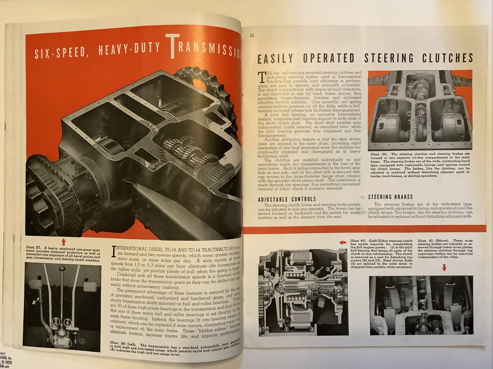 VINTAGE INTERNATIONAL DIESLE TRACTORS TD6, TD9, TD14, TD18 48 PAGES CATALOG