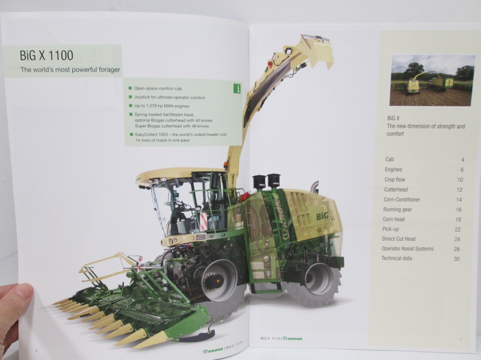 Krone Big X Precision Chop Forage Harvester Tractor Sales Brochure Ag 2013 Specs