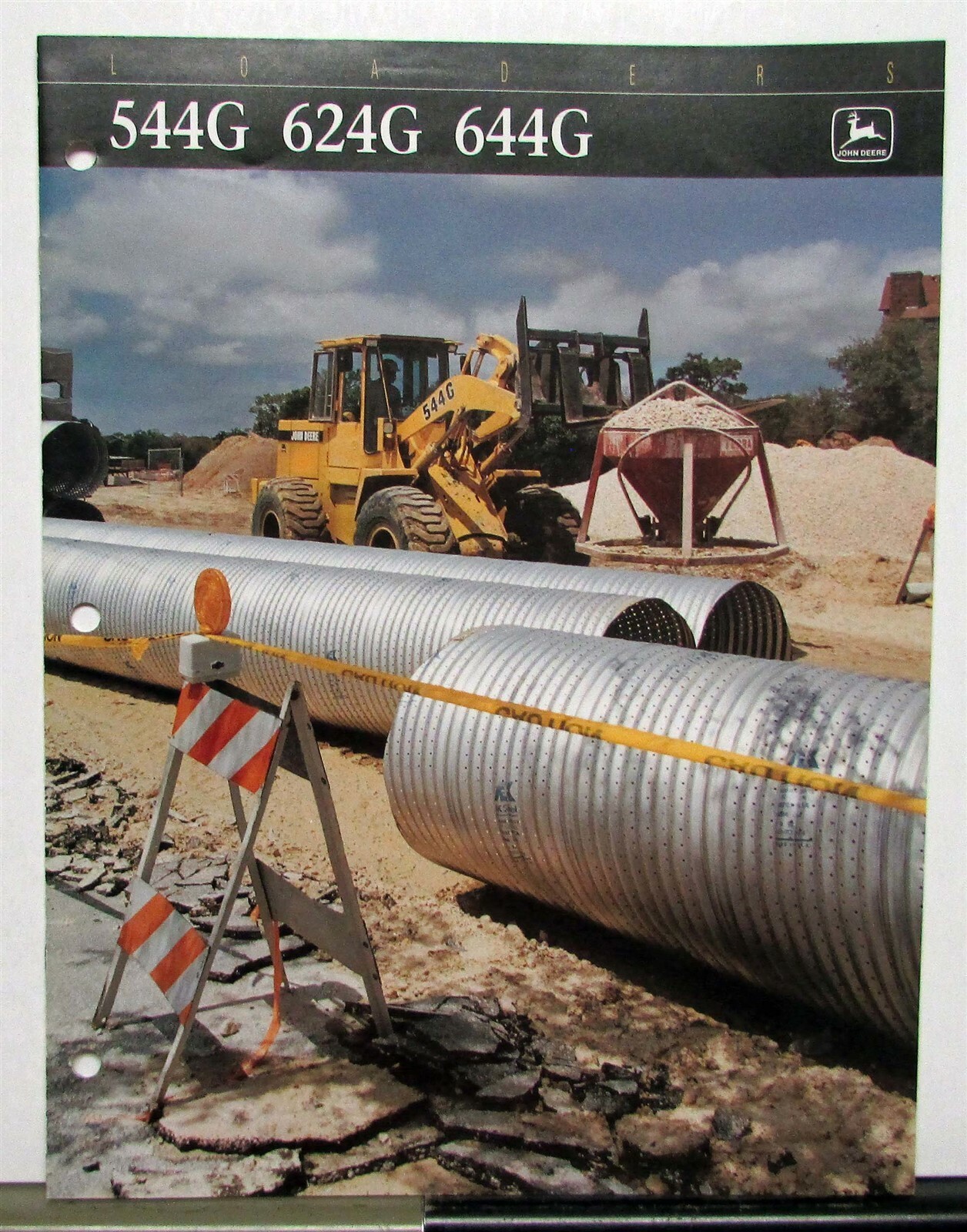 1995 John Deere 544G 624G 644G Loader Specifications Construction Sales Brochure