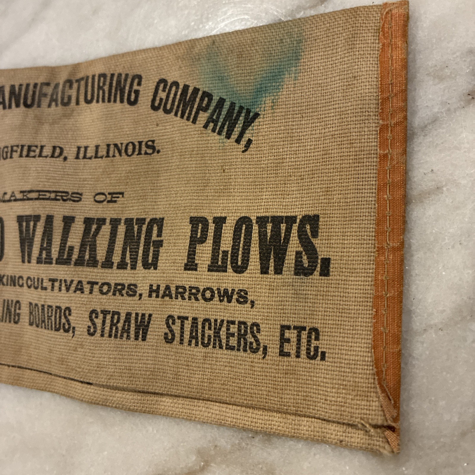 Antique Vintage SATTLEY MANUFACTURING ADVERTISING POUCH WITH 1898 CALENDAR