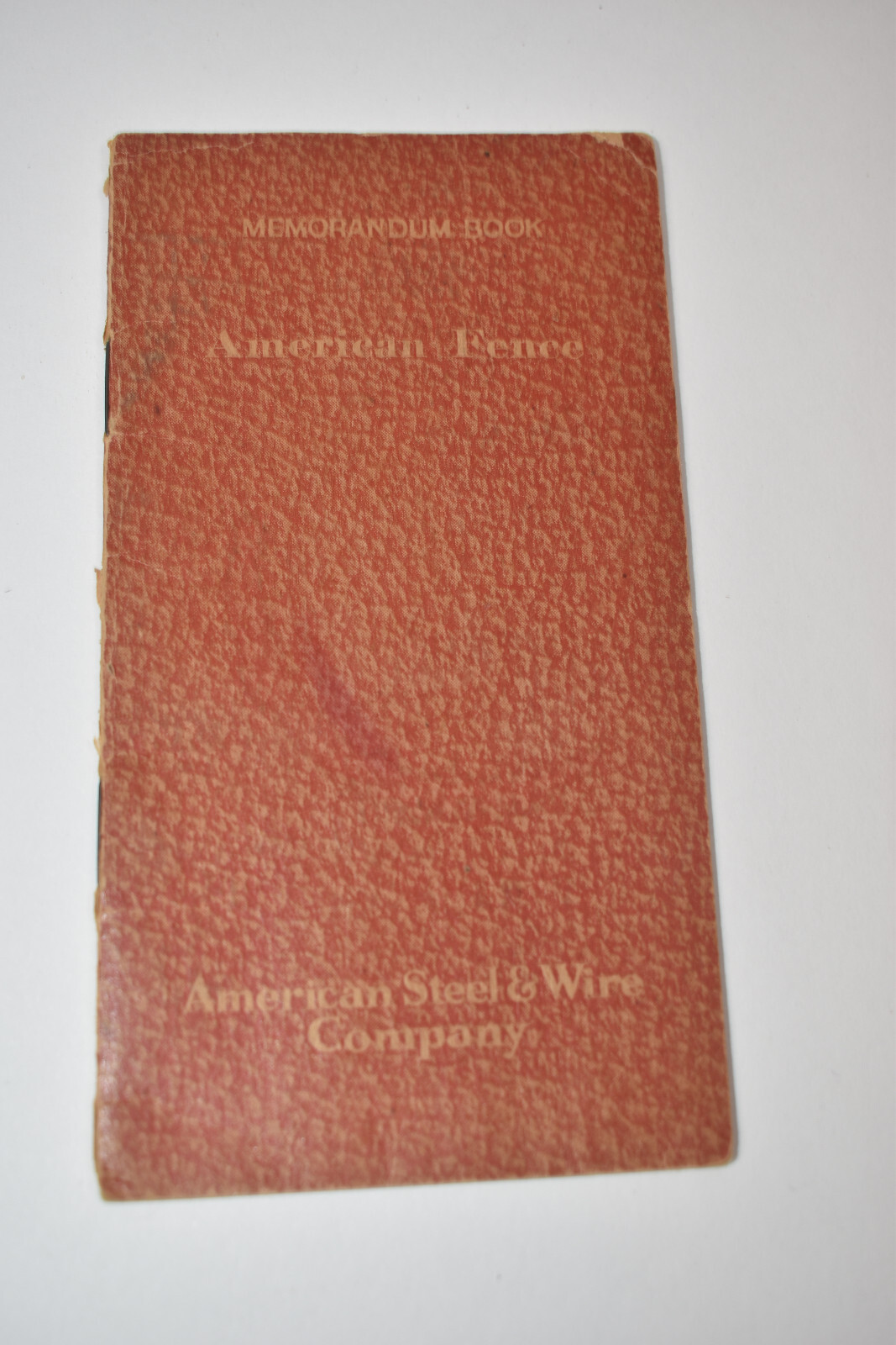 Antique Cronk Bros Montour IA American Fence 1918 Advertising Memo Book Ledger