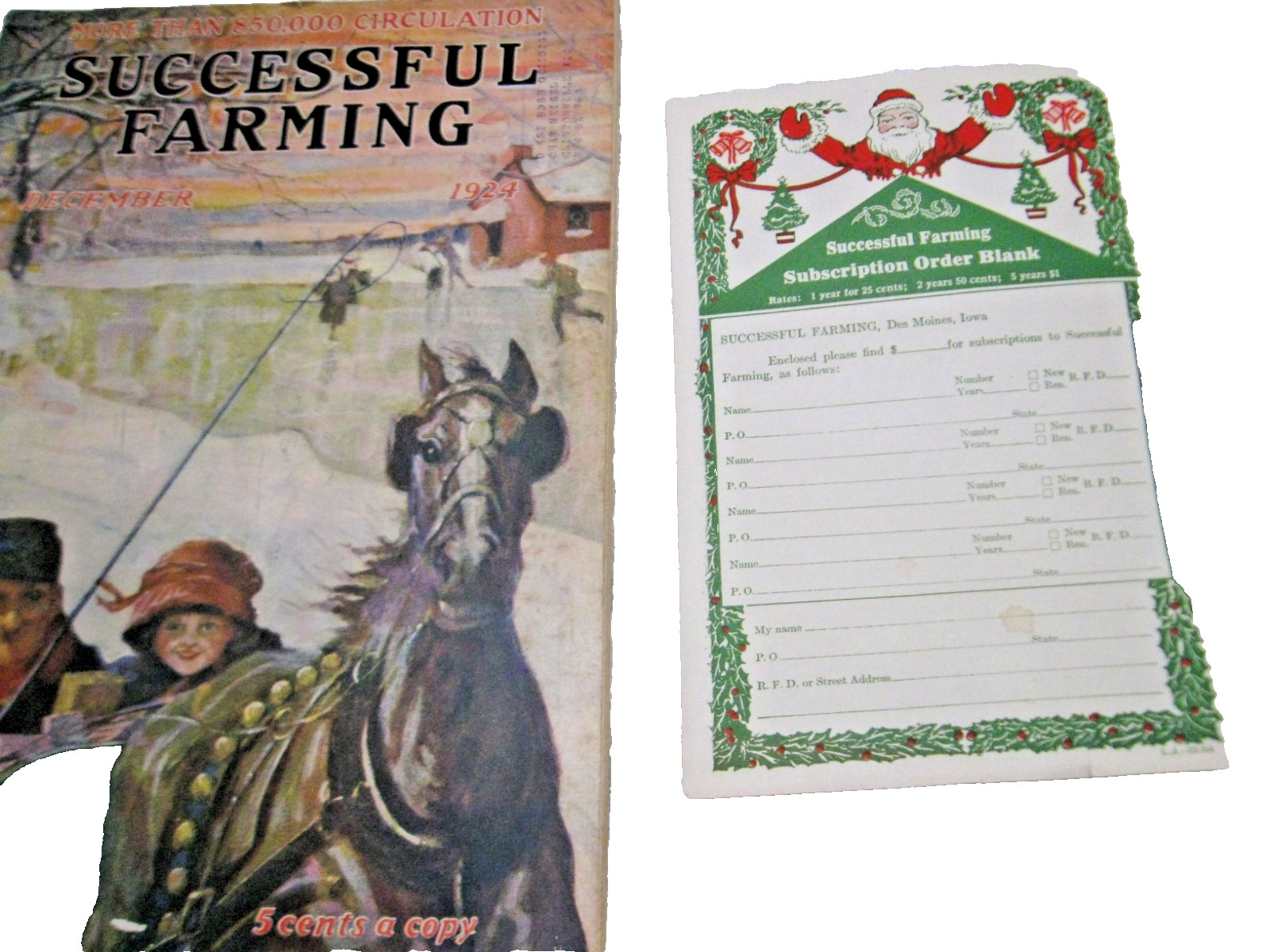 SUCCESSFUL FARMING Dec 1924 Sept 1930 & Renewal Model A IH Mobiloil Buick