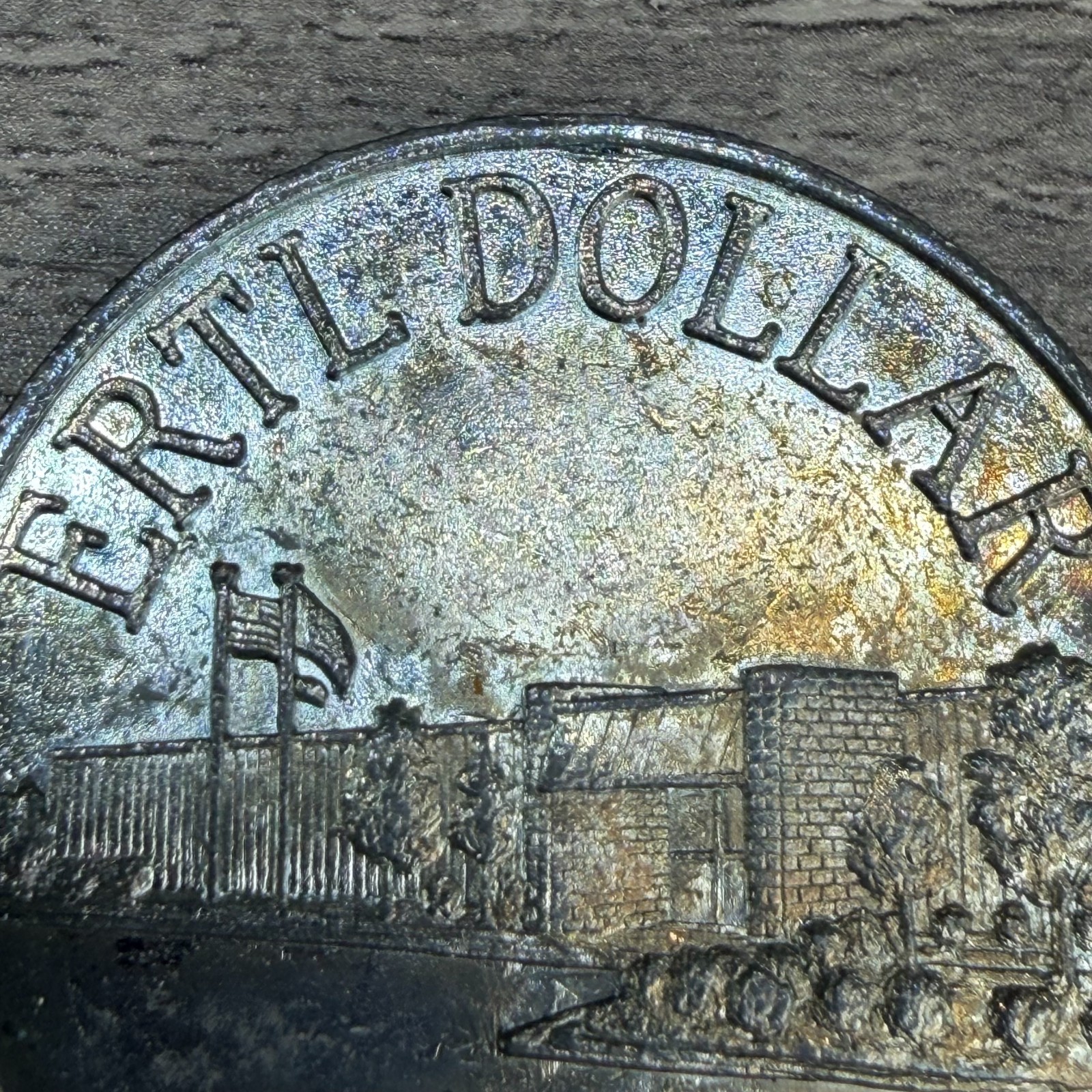 Vtg 1991 ERTL Dollar Tractor Coin Token Farm Toy Promo Commemorative Piece