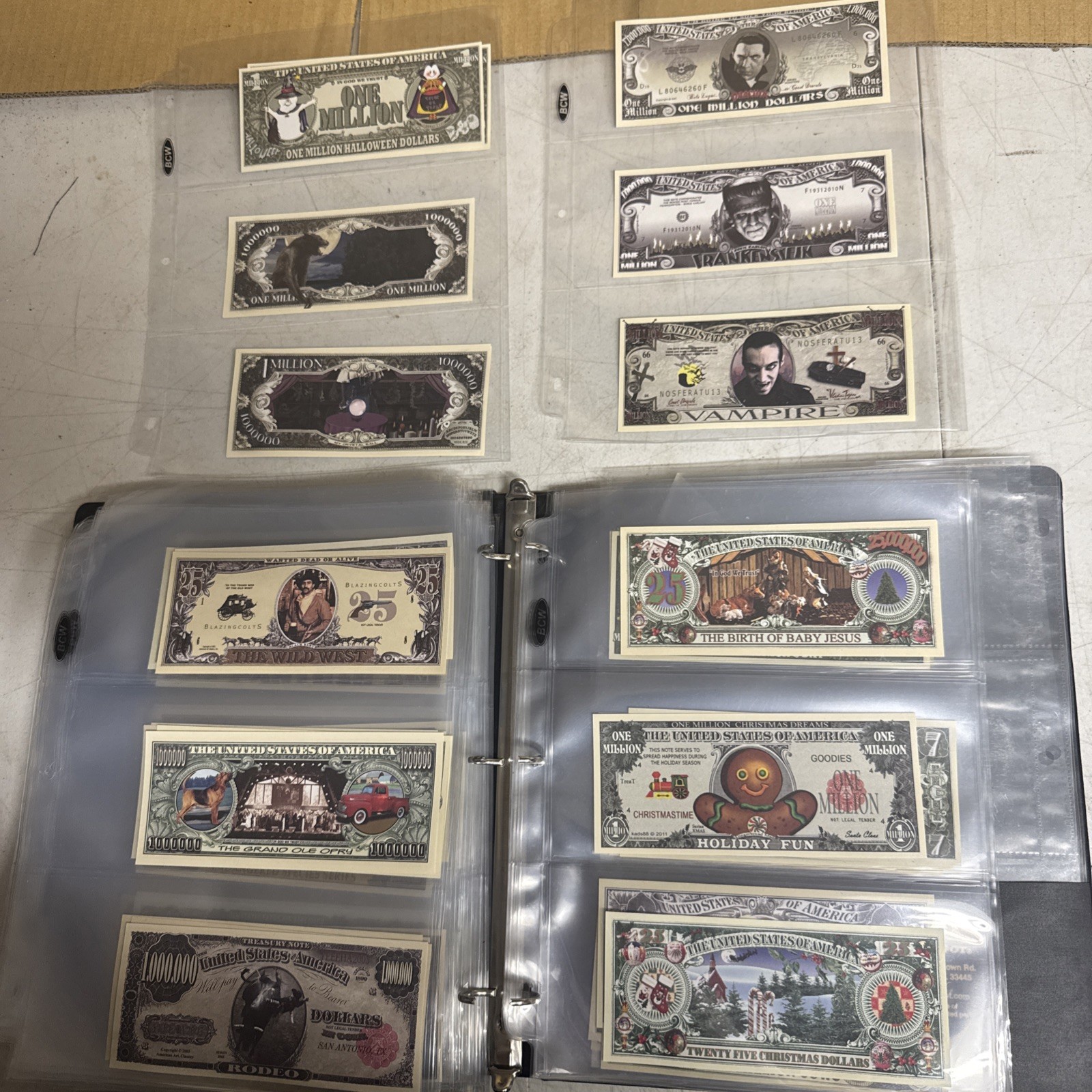 Huge Collection of 200+ Million Dollar Bills Mixed Themes /