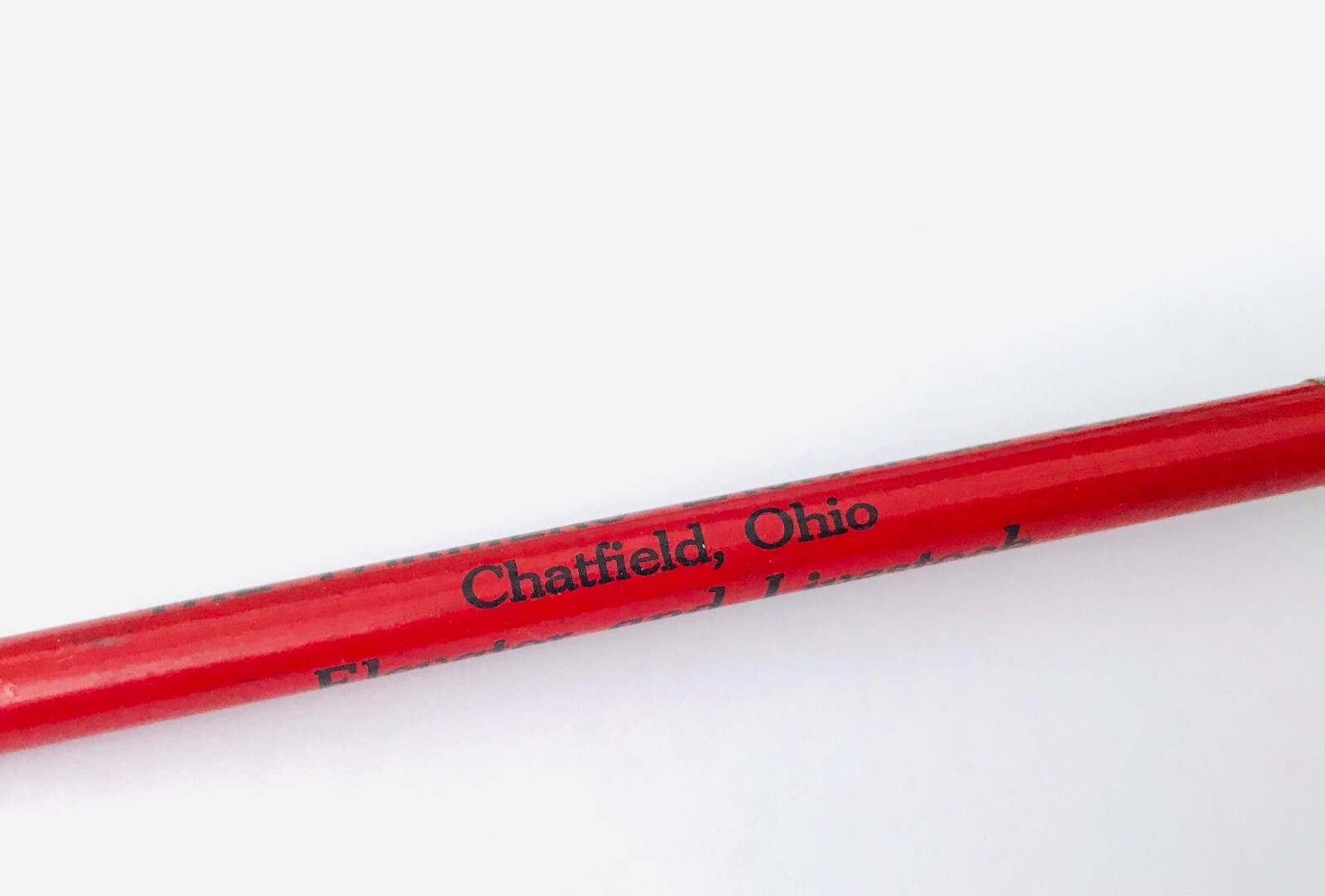 Vtg Farmers Exchange Chatfield OH Phone 4016 Livestock Elevator Promo Pencil Red