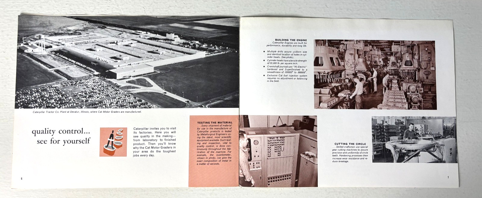 Caterpillar CAT 112 Motor Grader Brochure 1958 Can You Afford to Guess? 7 Pg VTG