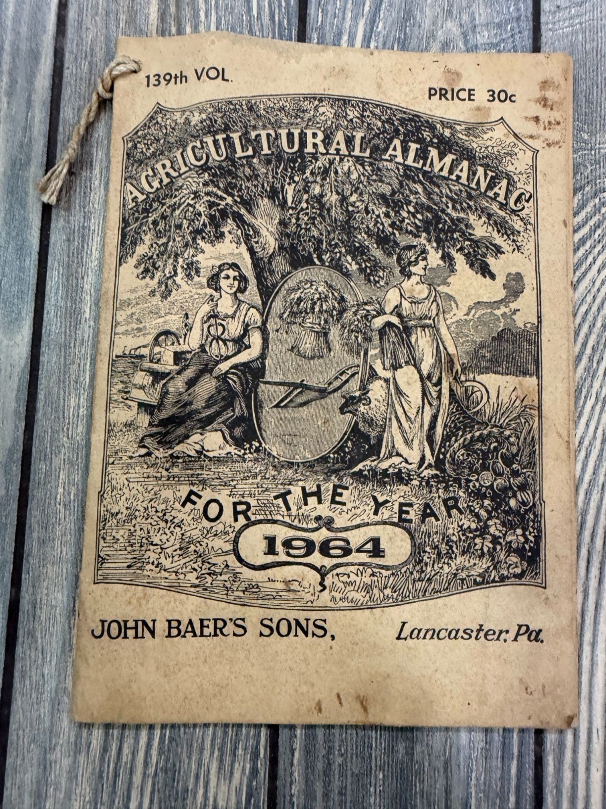 Vintage 1964 Agricultural Almanac 139th Vol John Baers Sons Lancaster PA