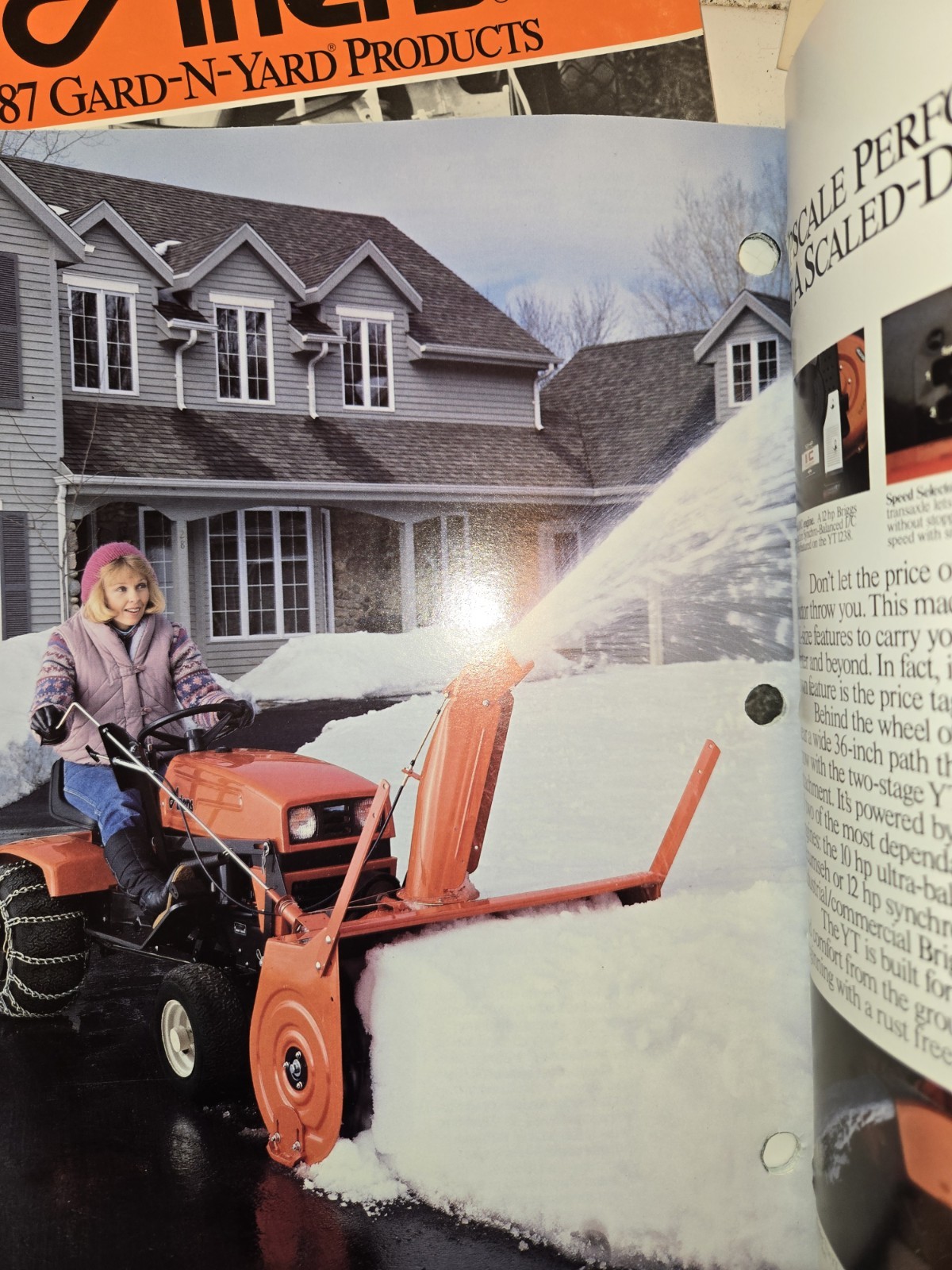 1987 ARIENS DEALERSHIP ADVERTISING BROCHURES SNOW THROWERS