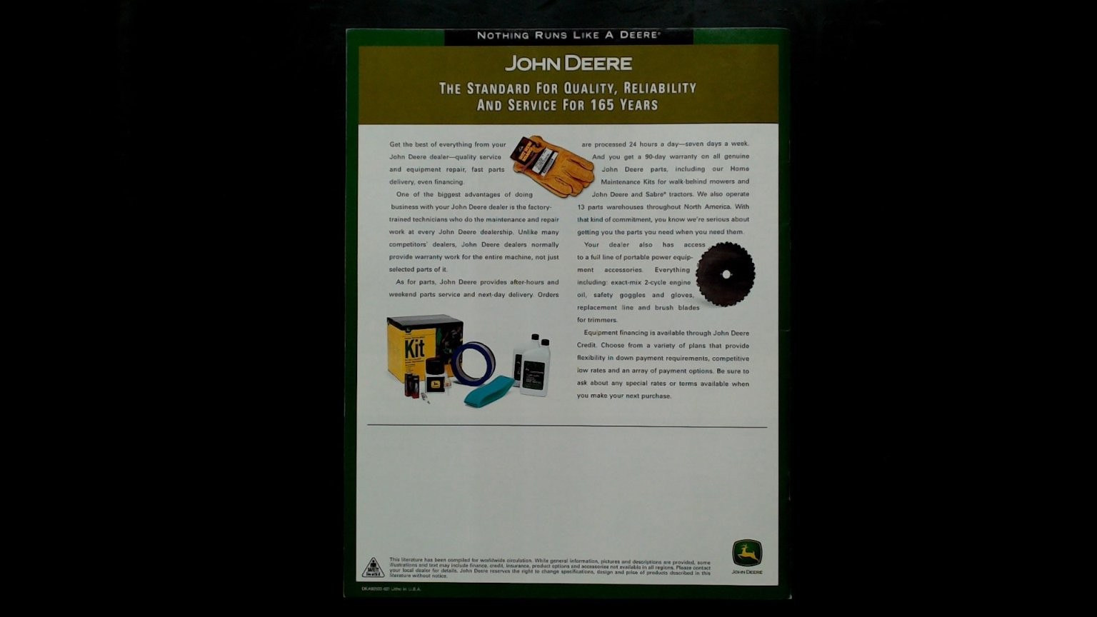 John Deere Portable Power Equipment Brochure Vintage Agriculture Trimmers