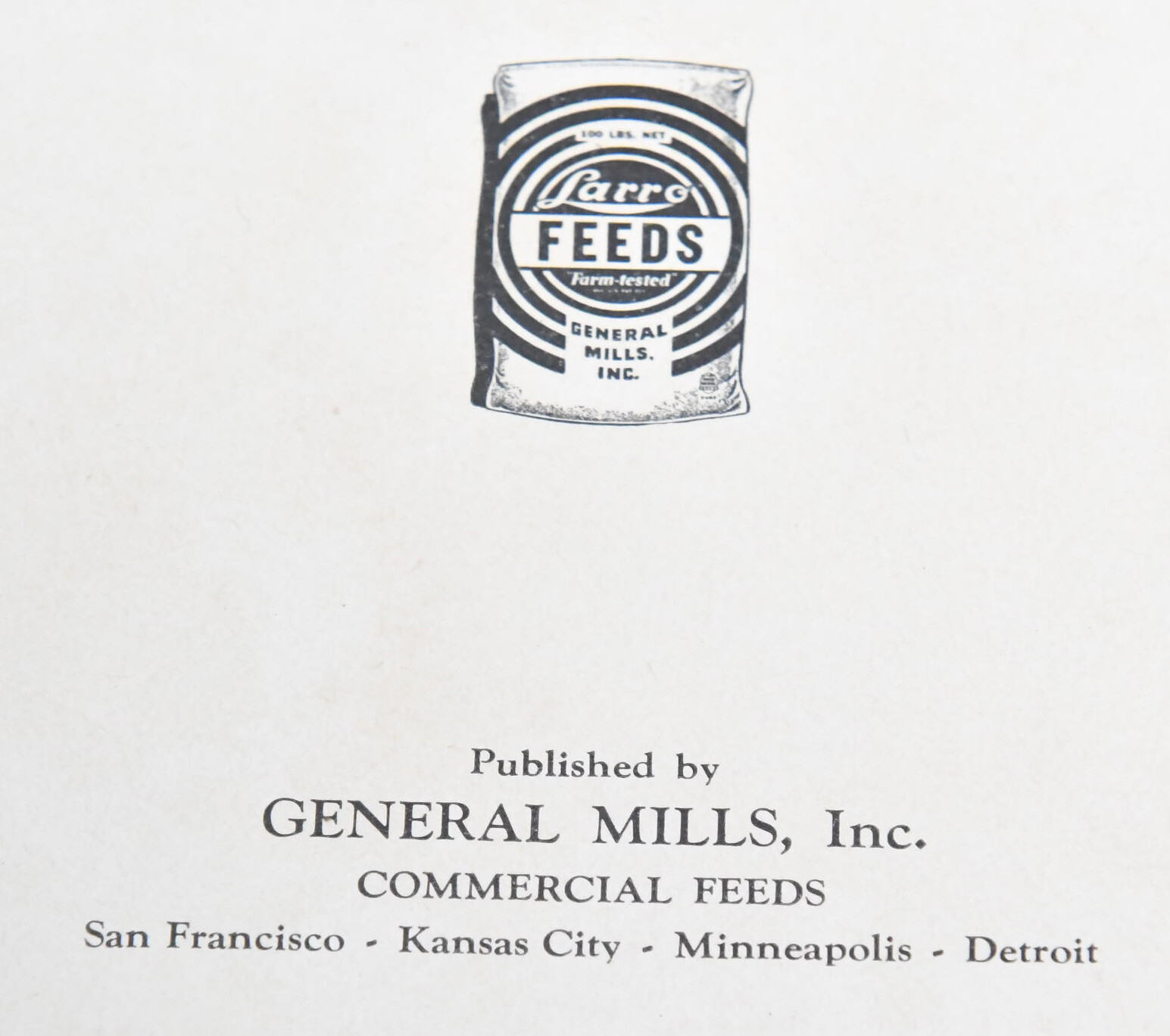 1943 GENERAL MILLS LARRO FEEDS PIG SENSE HOG DOLLARS ADVERTISING PUBLICATION