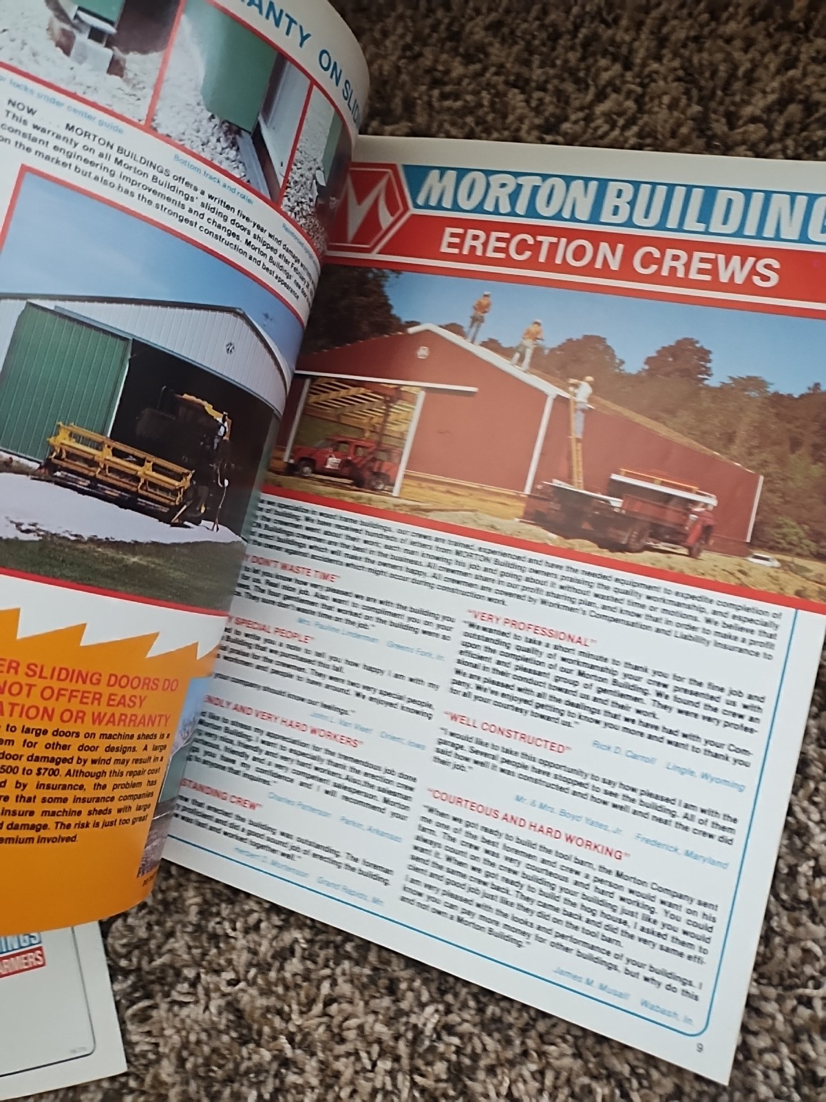 2 Morton Buildings Machine Farm Storage Facilities Sales Brochures 1978 1980