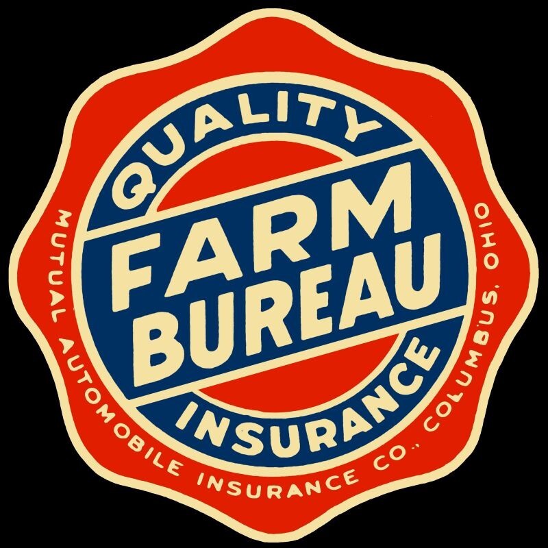 Quality Farm Bureau Insurance DIECUT NEW 18&Prime; Wide Sign USA STEEL 3 lbs