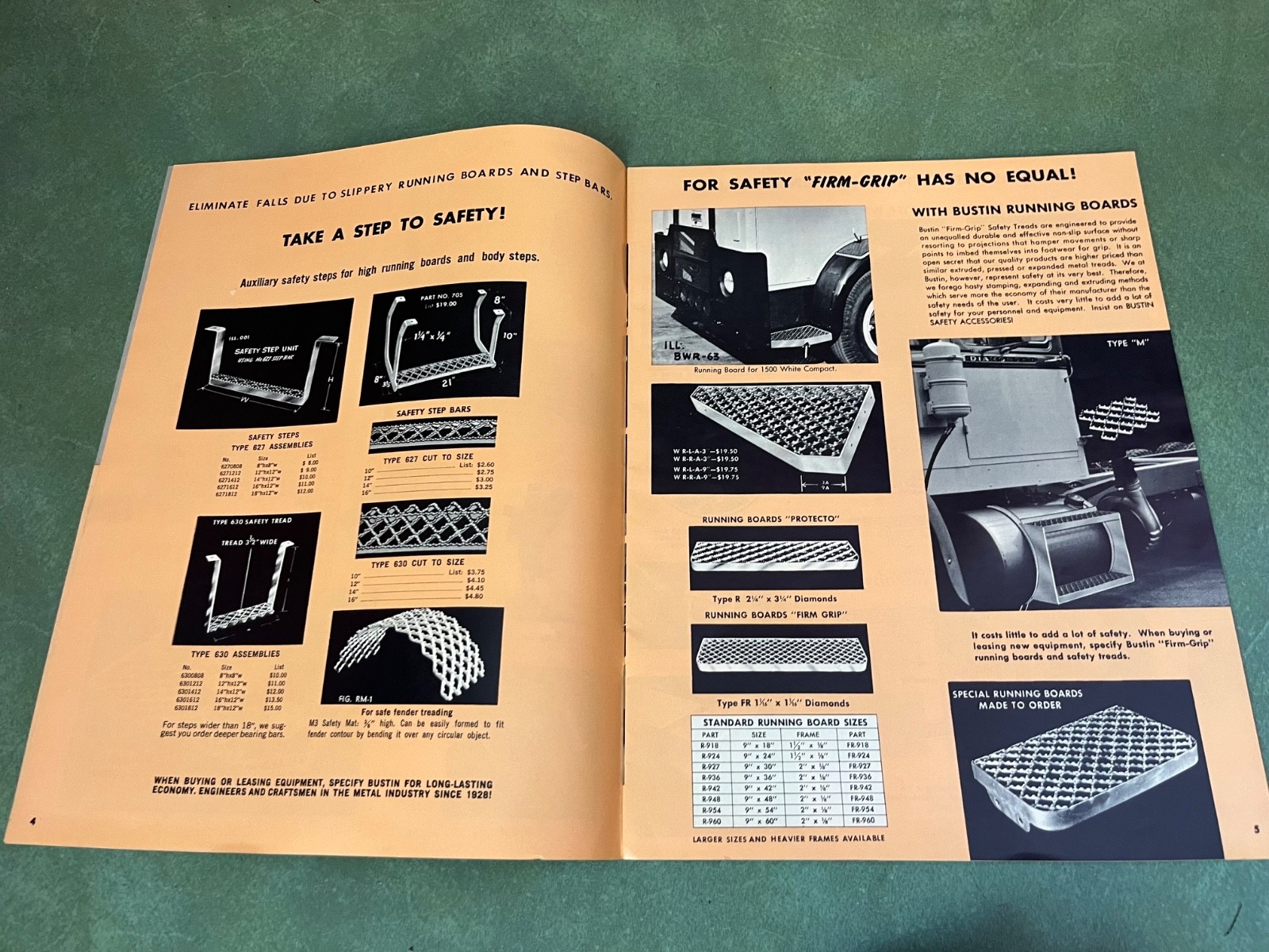 Original 1964 Bustin Safety Grates 7 Grill Guards Sales Brochure