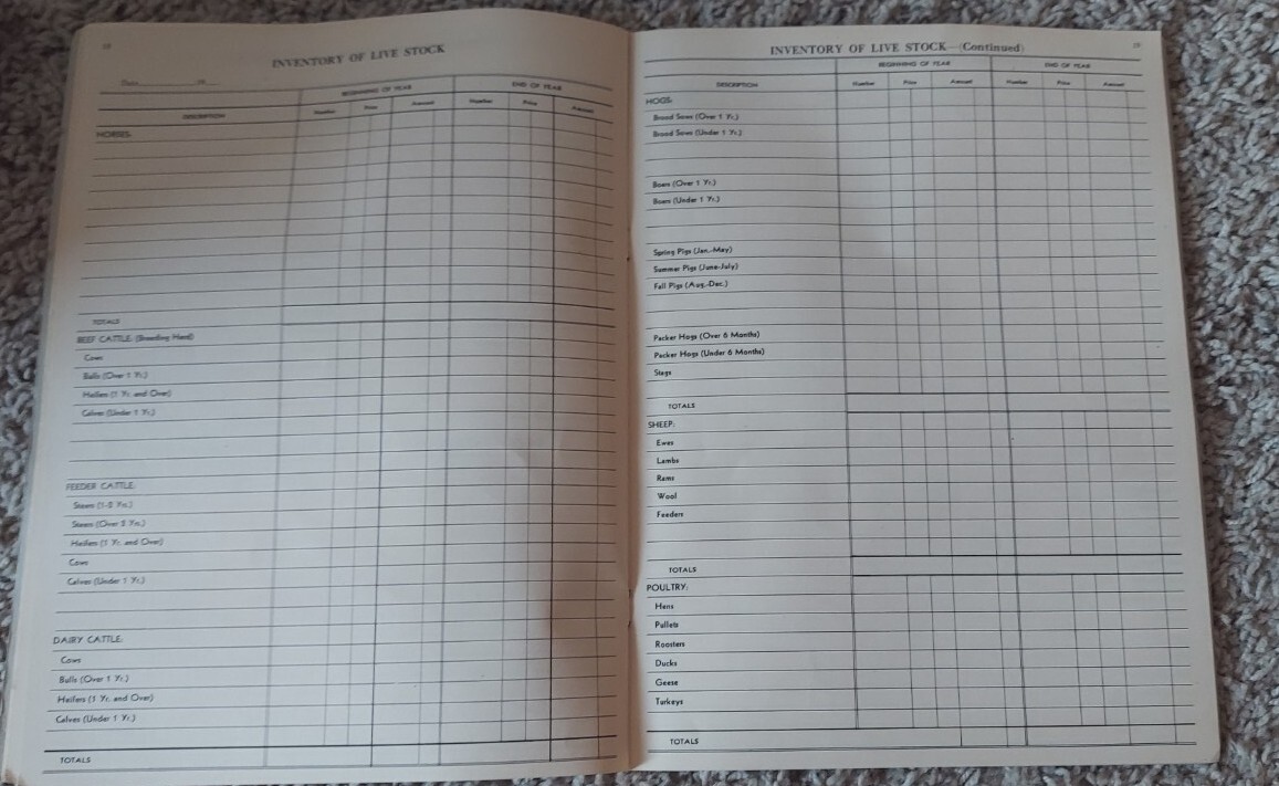 Keystone Steel And Wire Co Farm Record Book Unused Schwingle & Co Muscoda Wis