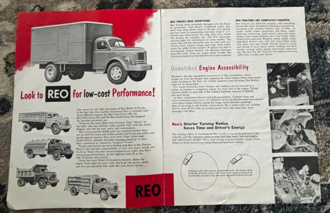 REO Model 22 Truck For 1952 Brochure DCPA26