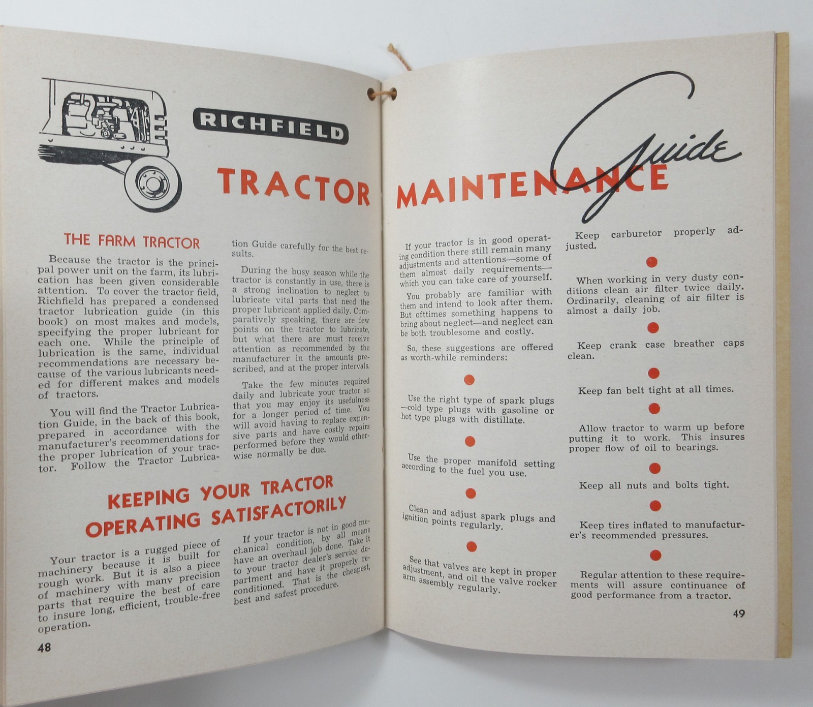Richfield Oil Farm Ranch Time Savers Tractor Maintenance Fence Gate Ideas 1943