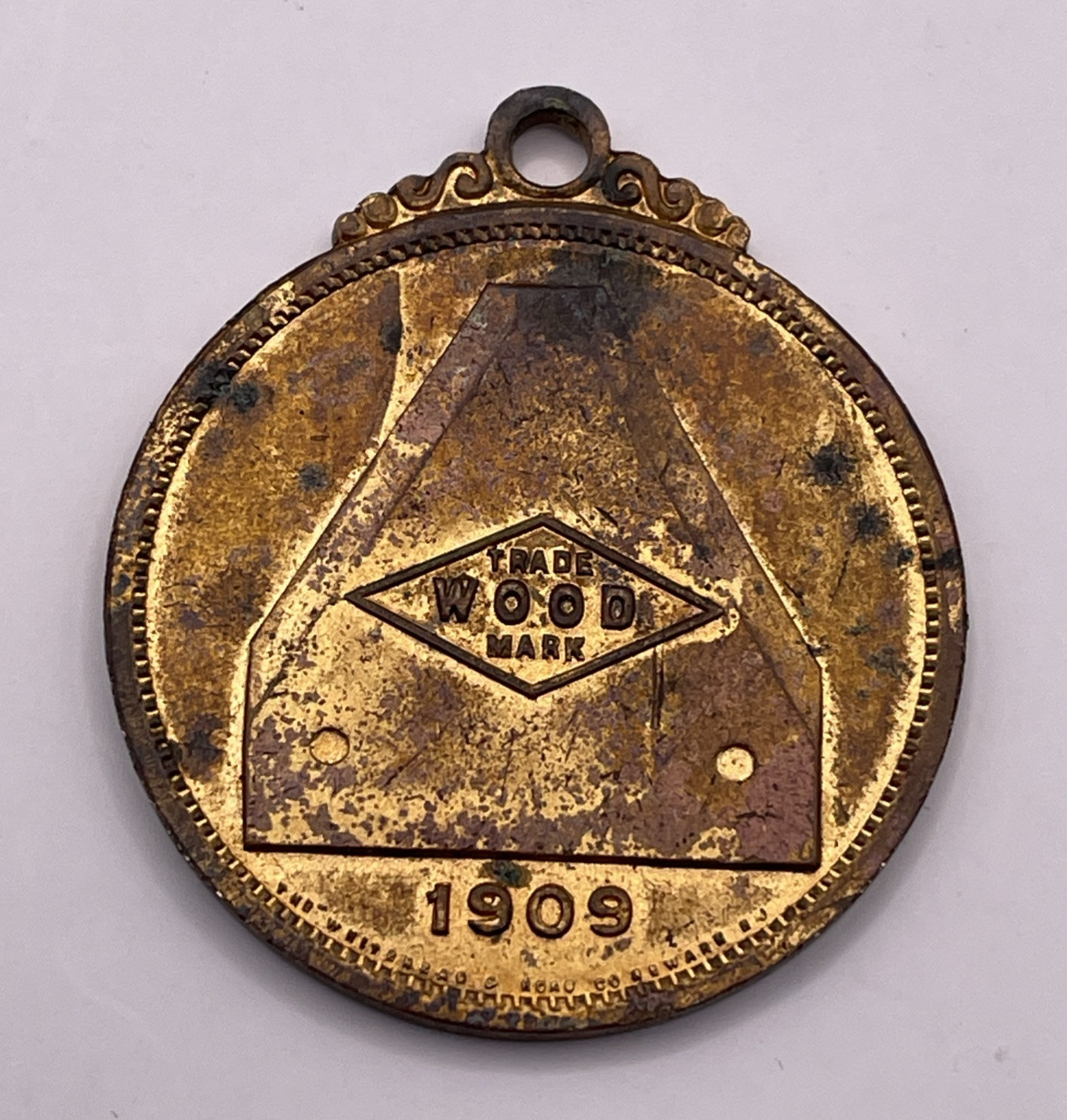 Walter A. Wood Harvesting Machine Company 1909 Medal Coin Keychain