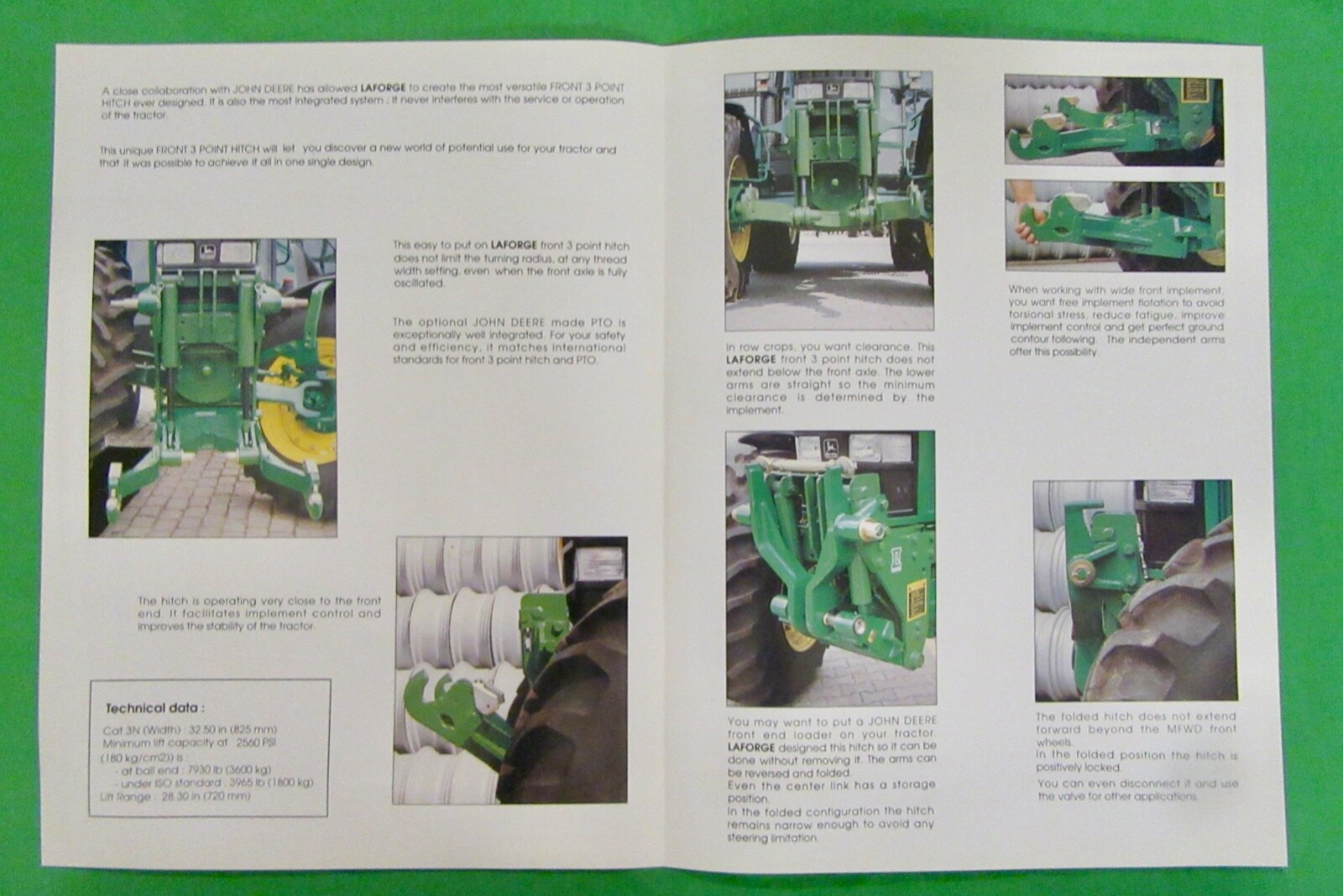 LaForge Front Three Point Hitch Sales Brochure With Prices (1995) 14 pieces