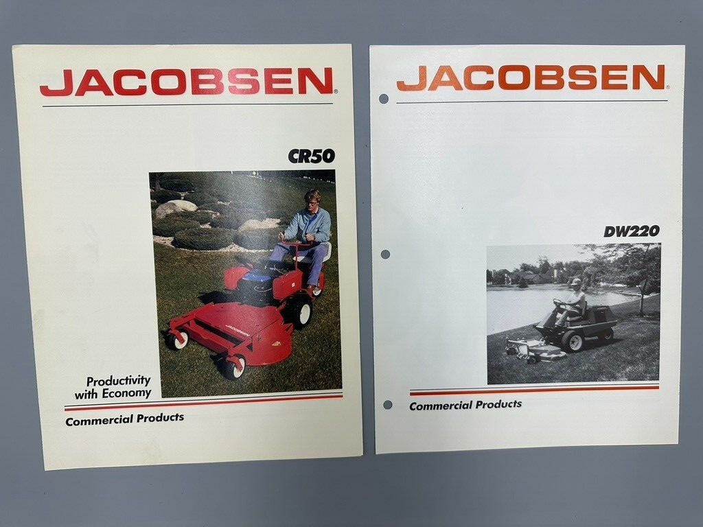 Vintage JACOBSEN Commercial Lawn TRACTOR MOWER CR50 DW220 Advertising Brochure