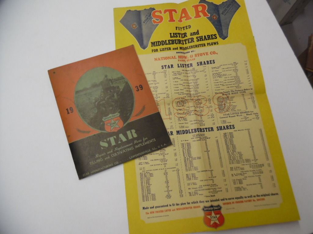 1939 Star Mfg Co Tilling Cultivating Repair Parts Shares Catalog Carpentersville