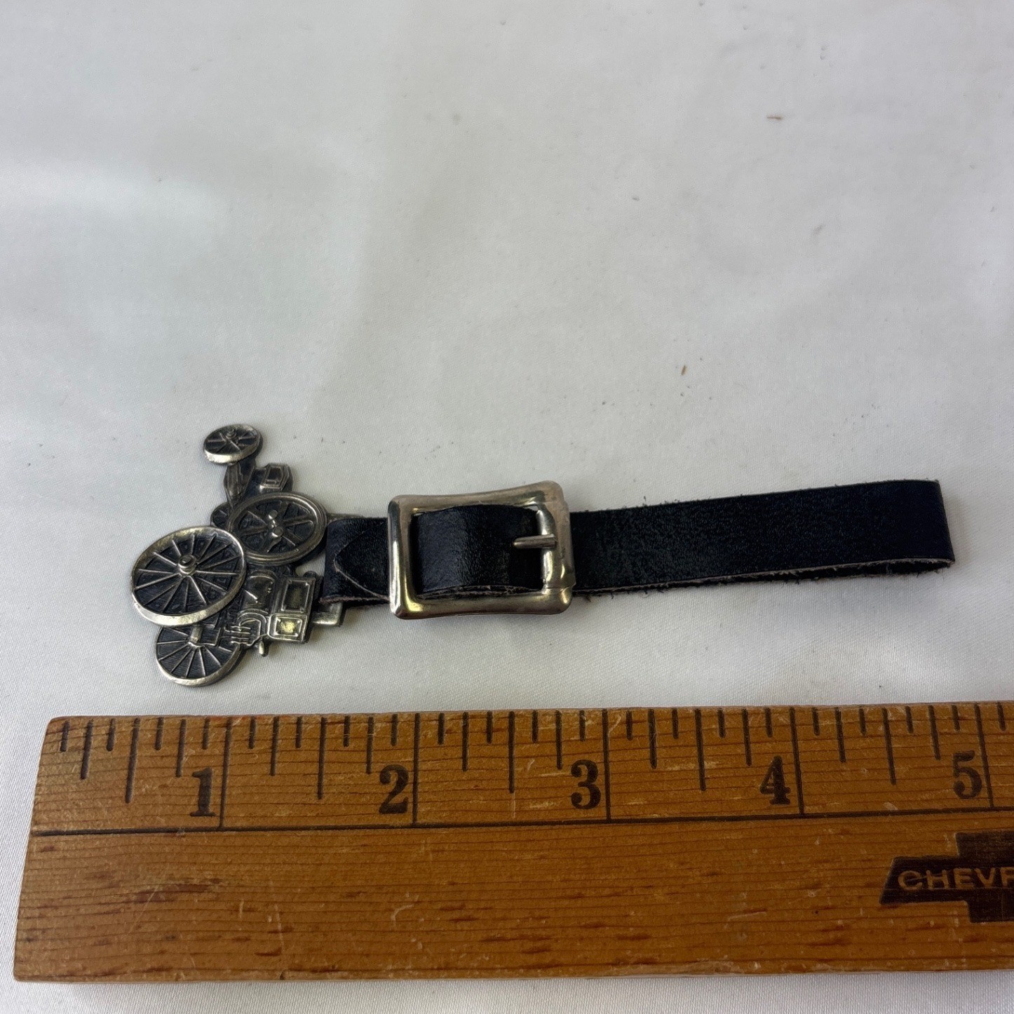 Vintage Waterloo Gas Engine & Eagle Mfg Co Tractor Watch Fobs Leather Straps 2pc