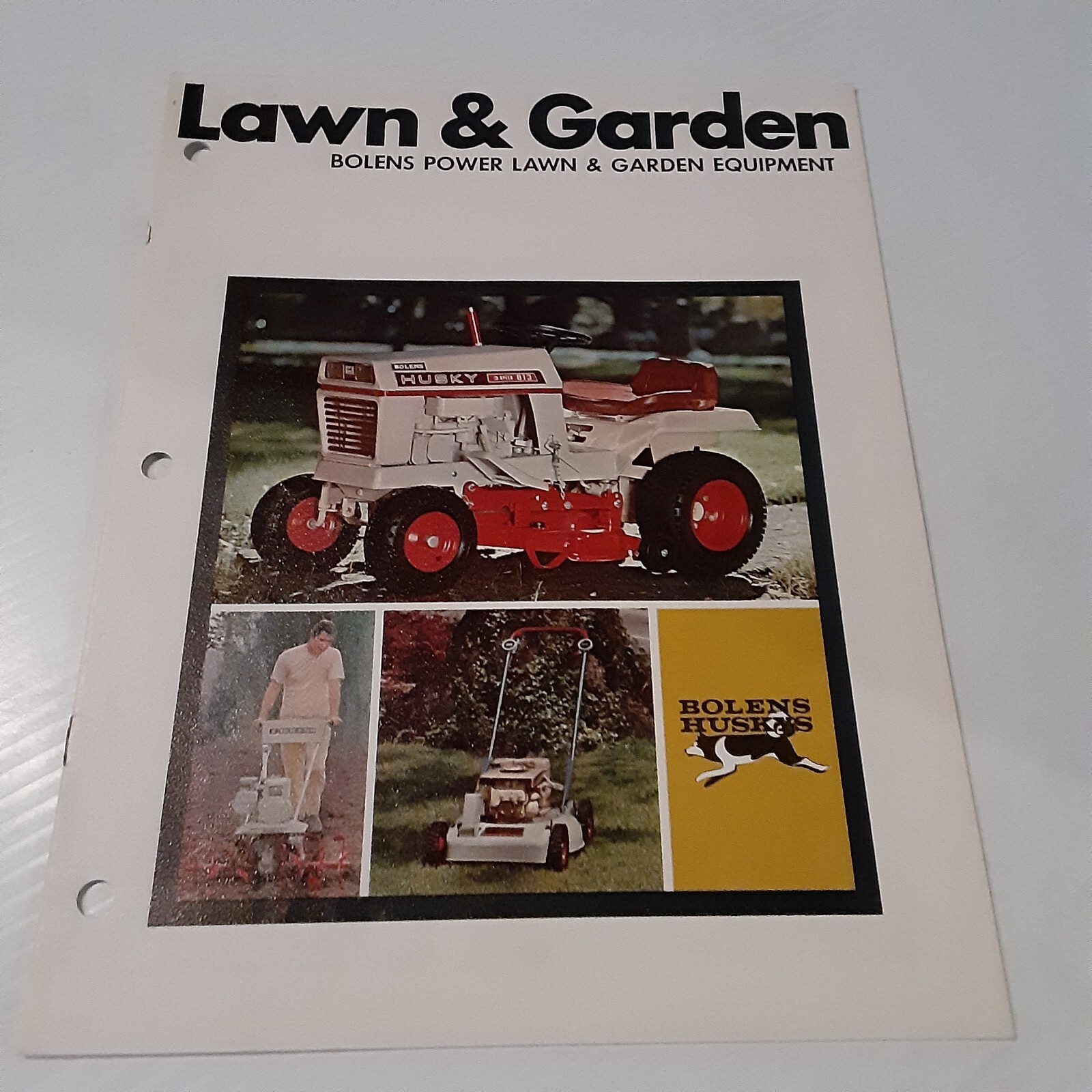 Bolens Husky Lawn Tractor Orbit Air Mower Tiller Dealer Sales Brochure