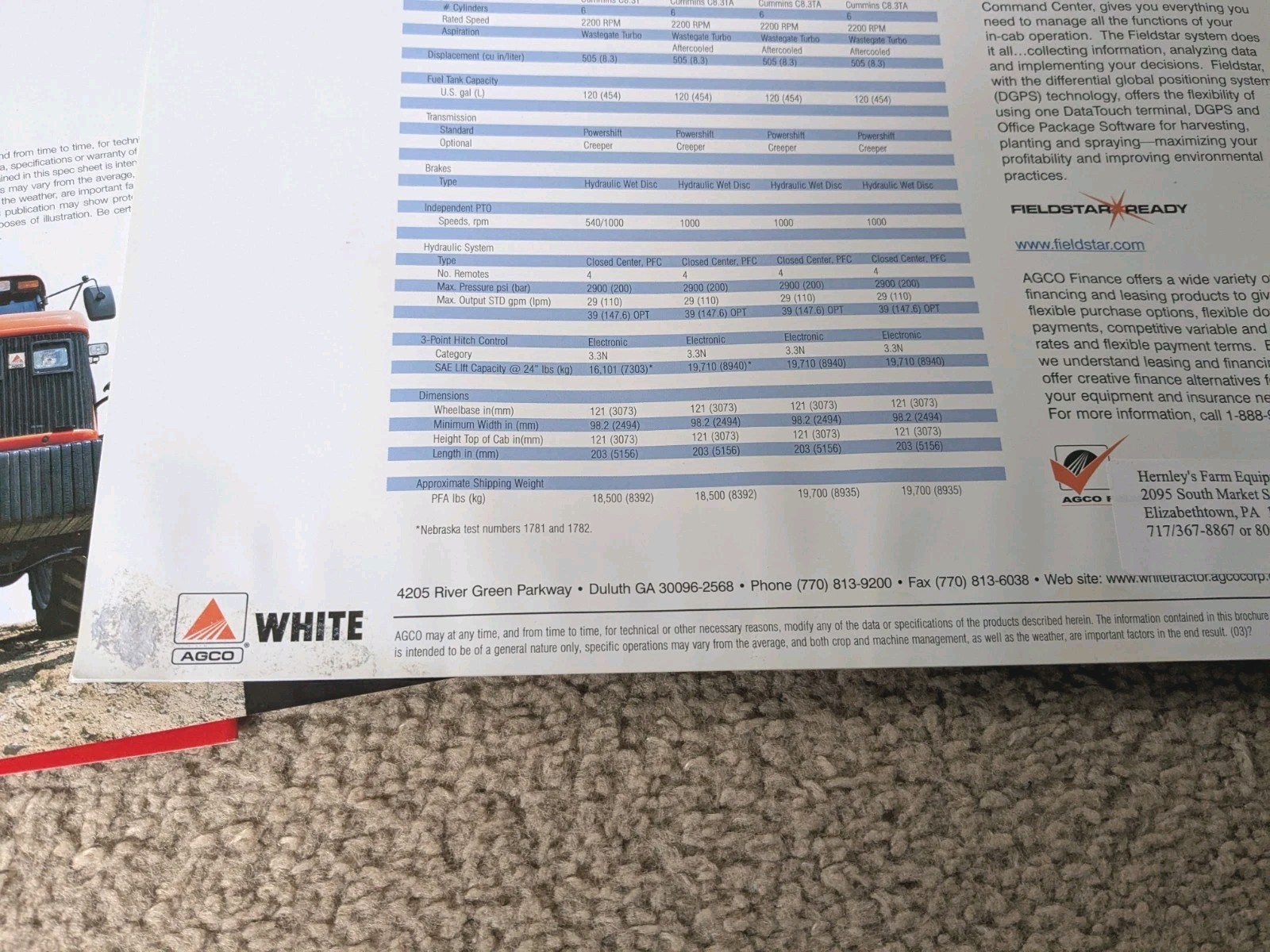 1990&rsquo;s-Early 2000&rsquo;s Agco White Paper Ephemera Lot