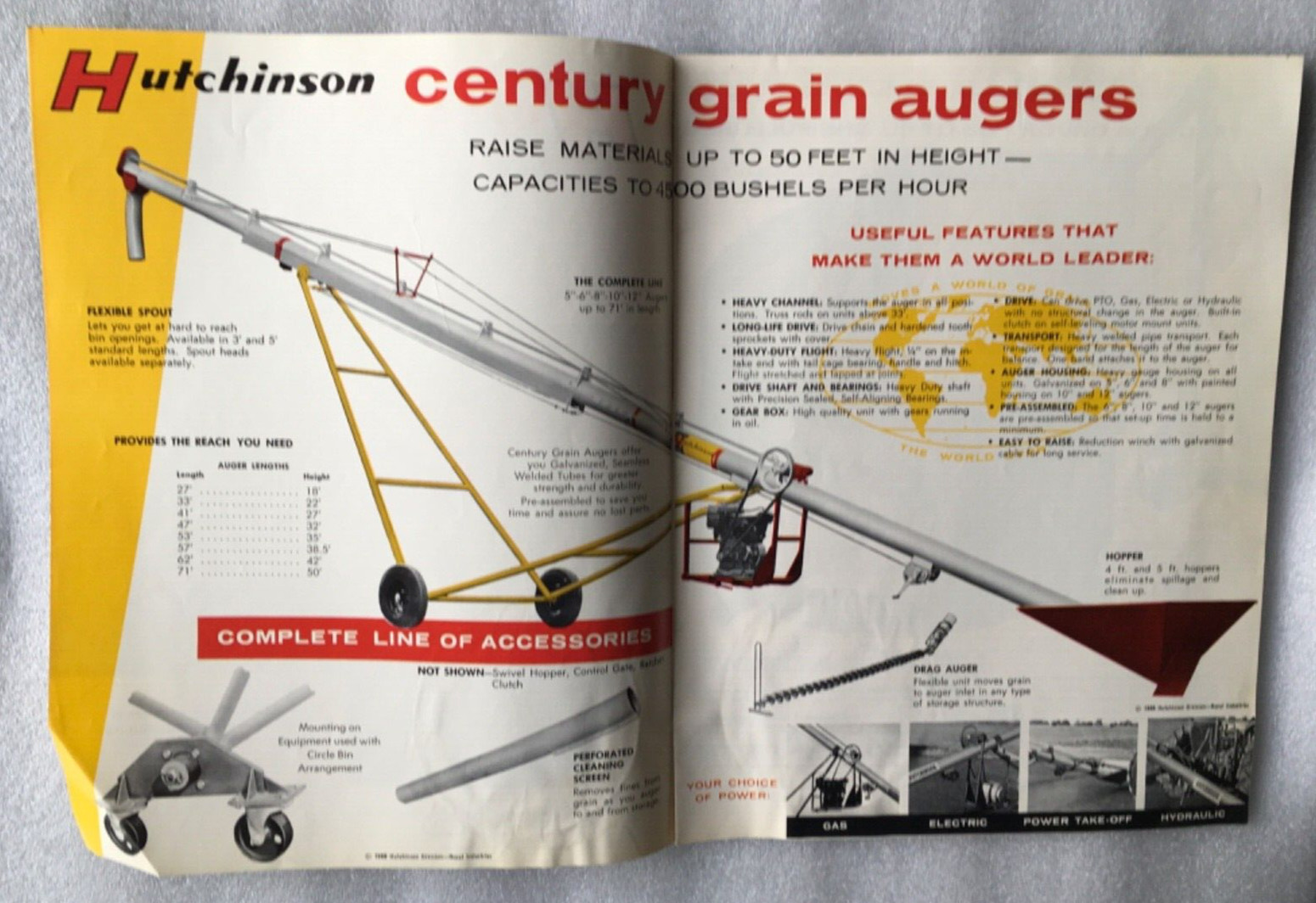 Vtg Hutchinson Royal Farm Equipment Brochure Grain Augers feed-r-system